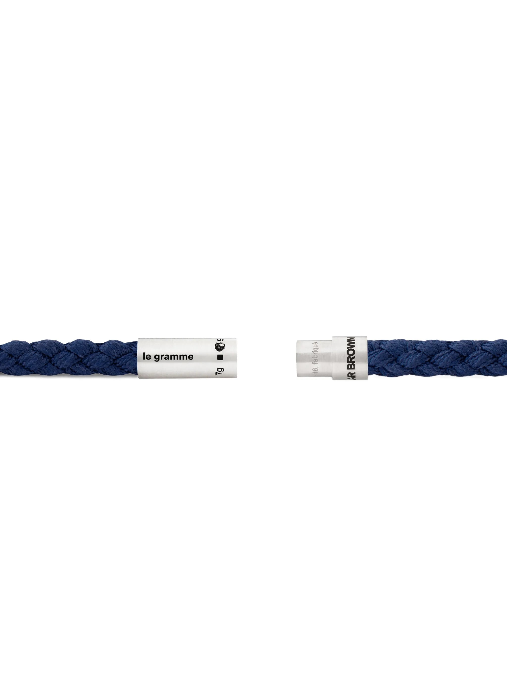 x Orlebar Brown Le 7g Cable engraved-logo bracelet