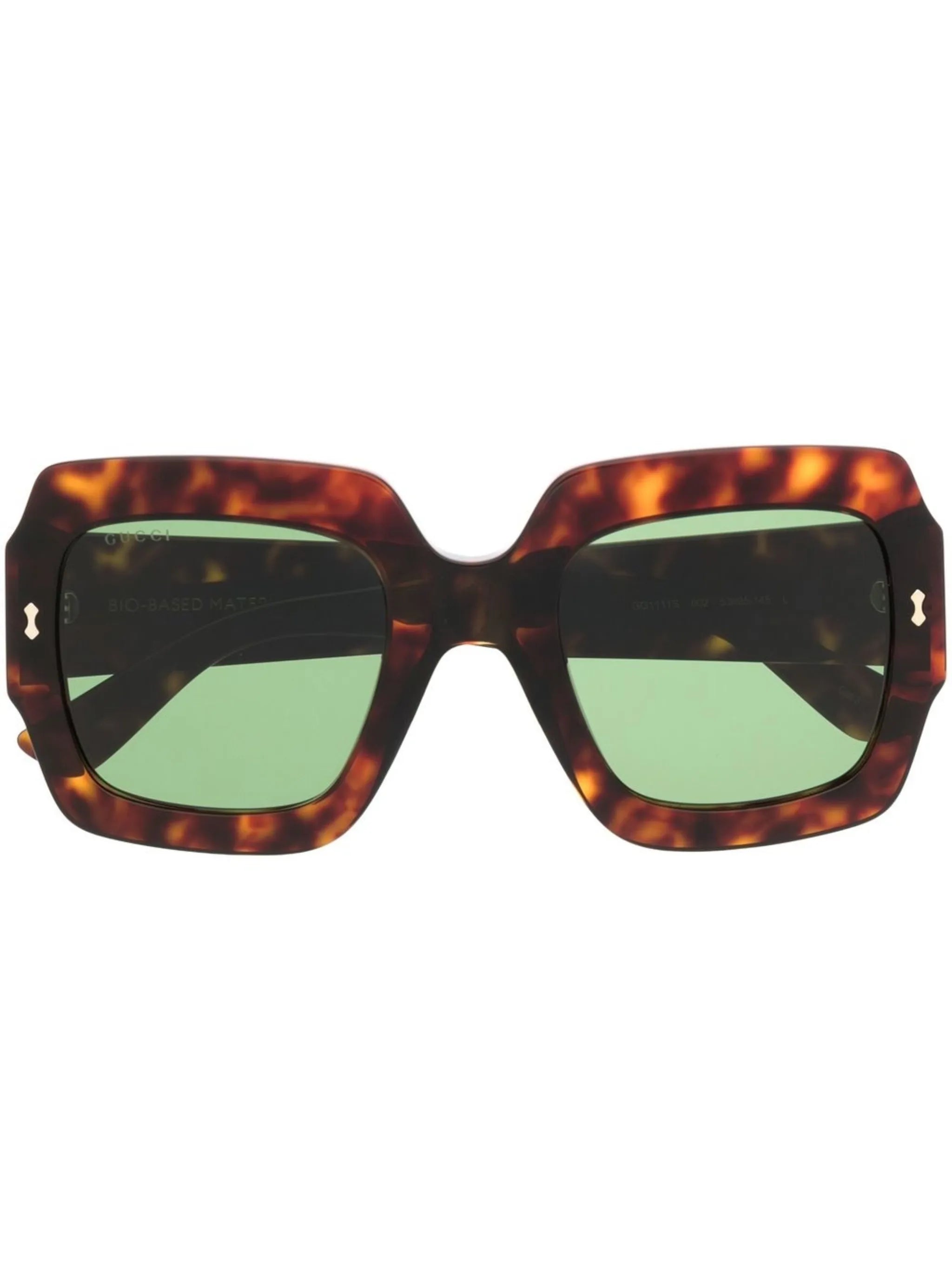 oversized tortoiseshell-frame sunglasses