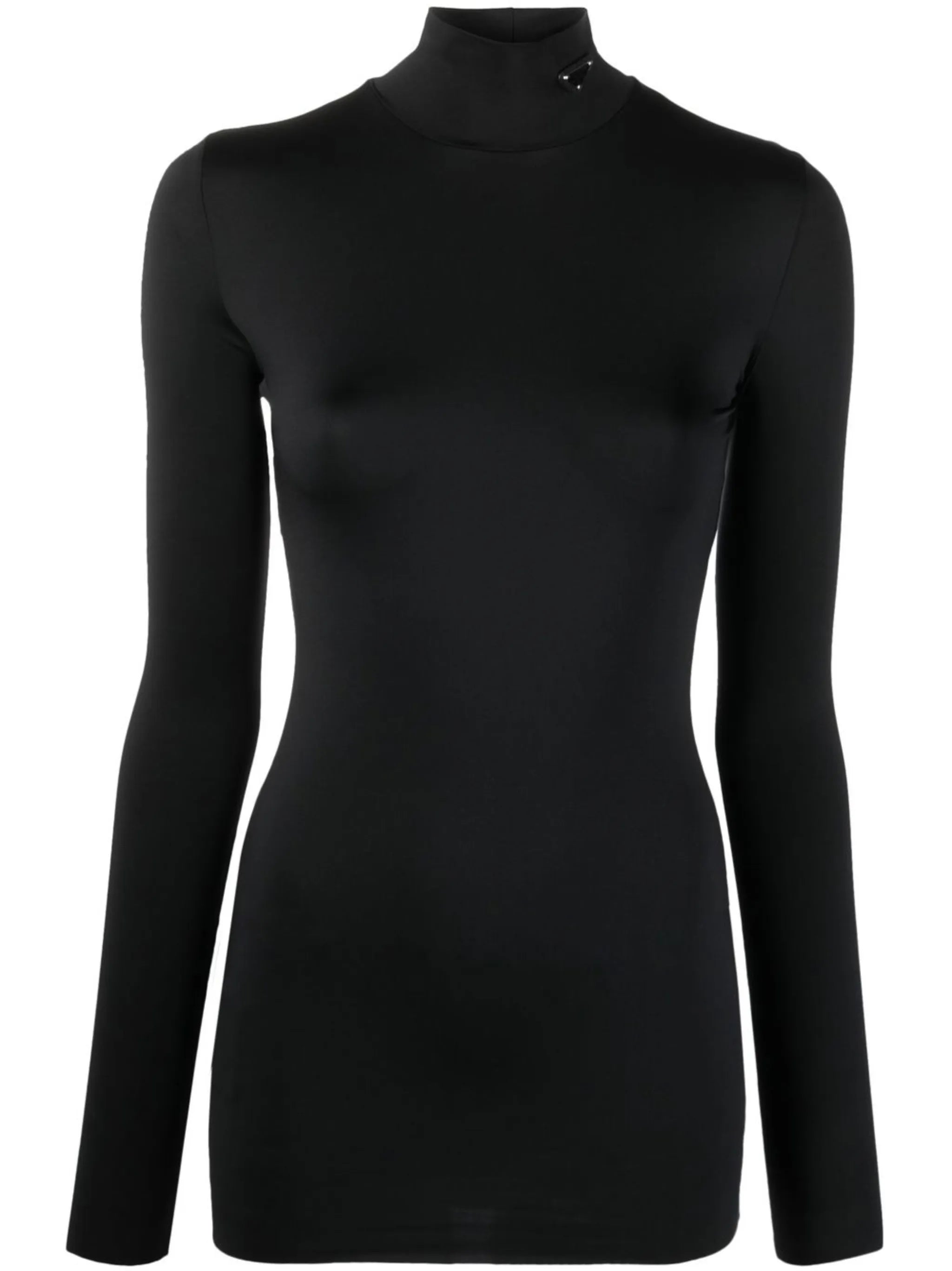 triangle-logo roll-neck top