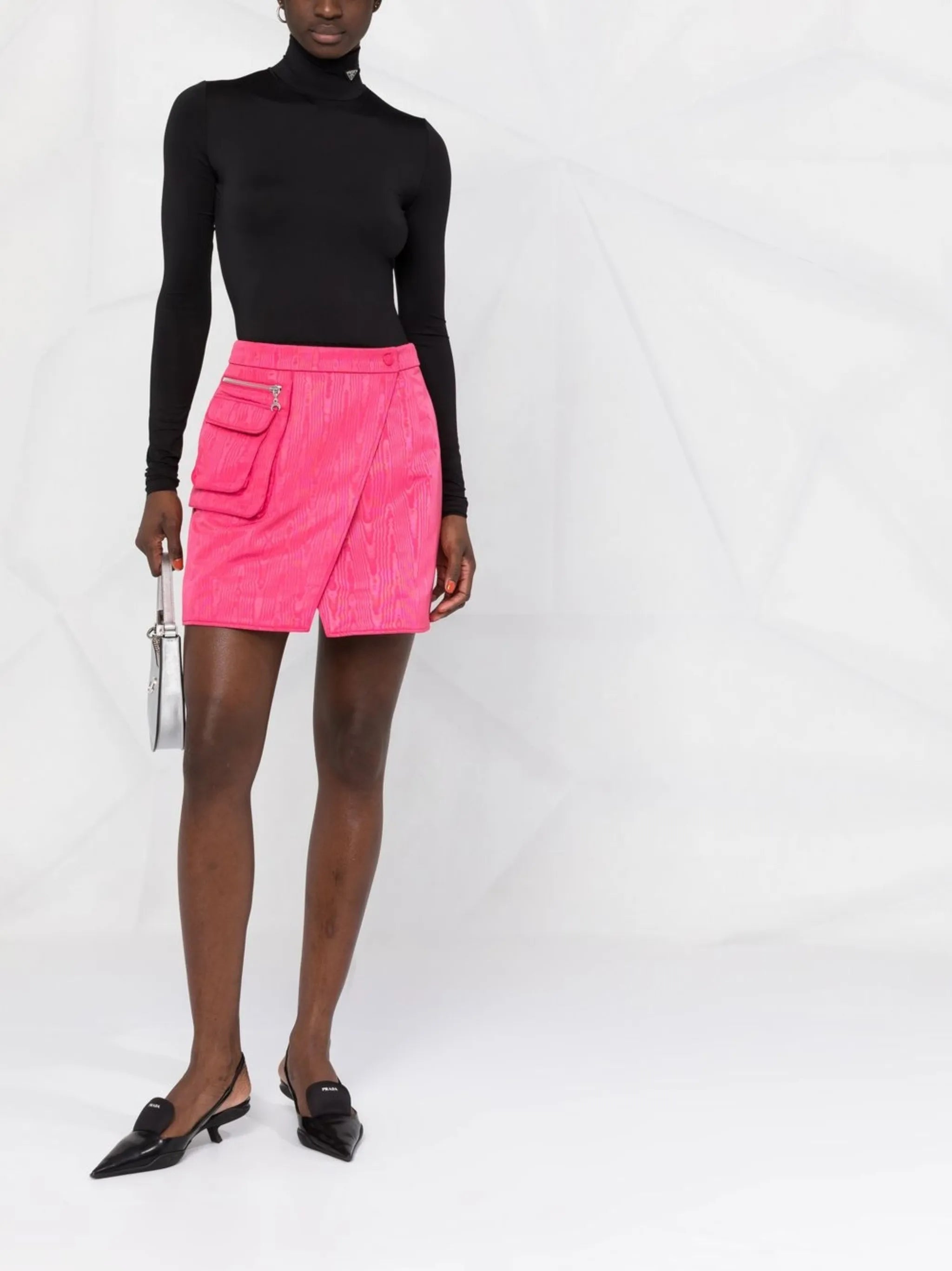 triangle-logo roll-neck top