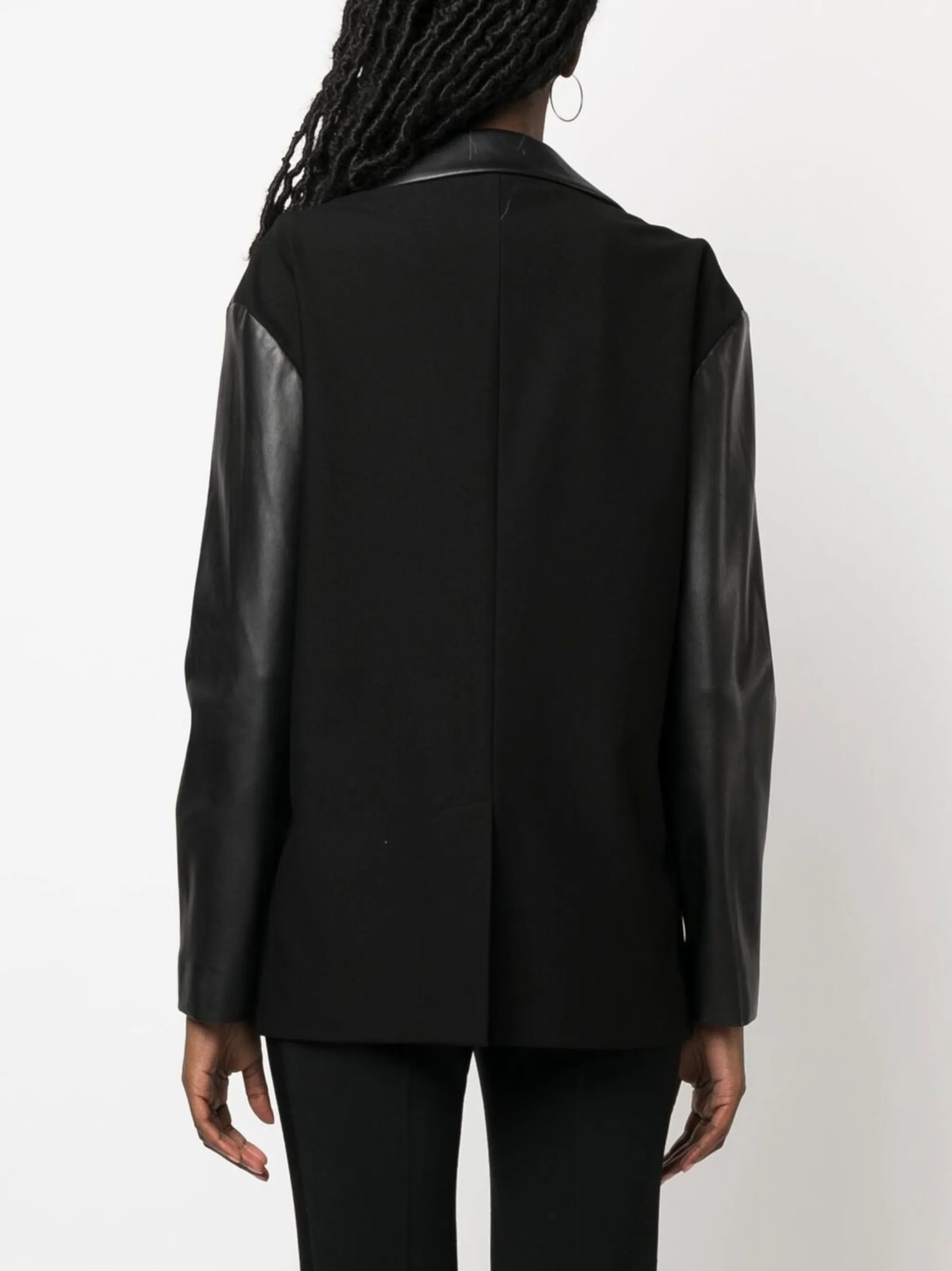Body-Lines faux-leather blazer