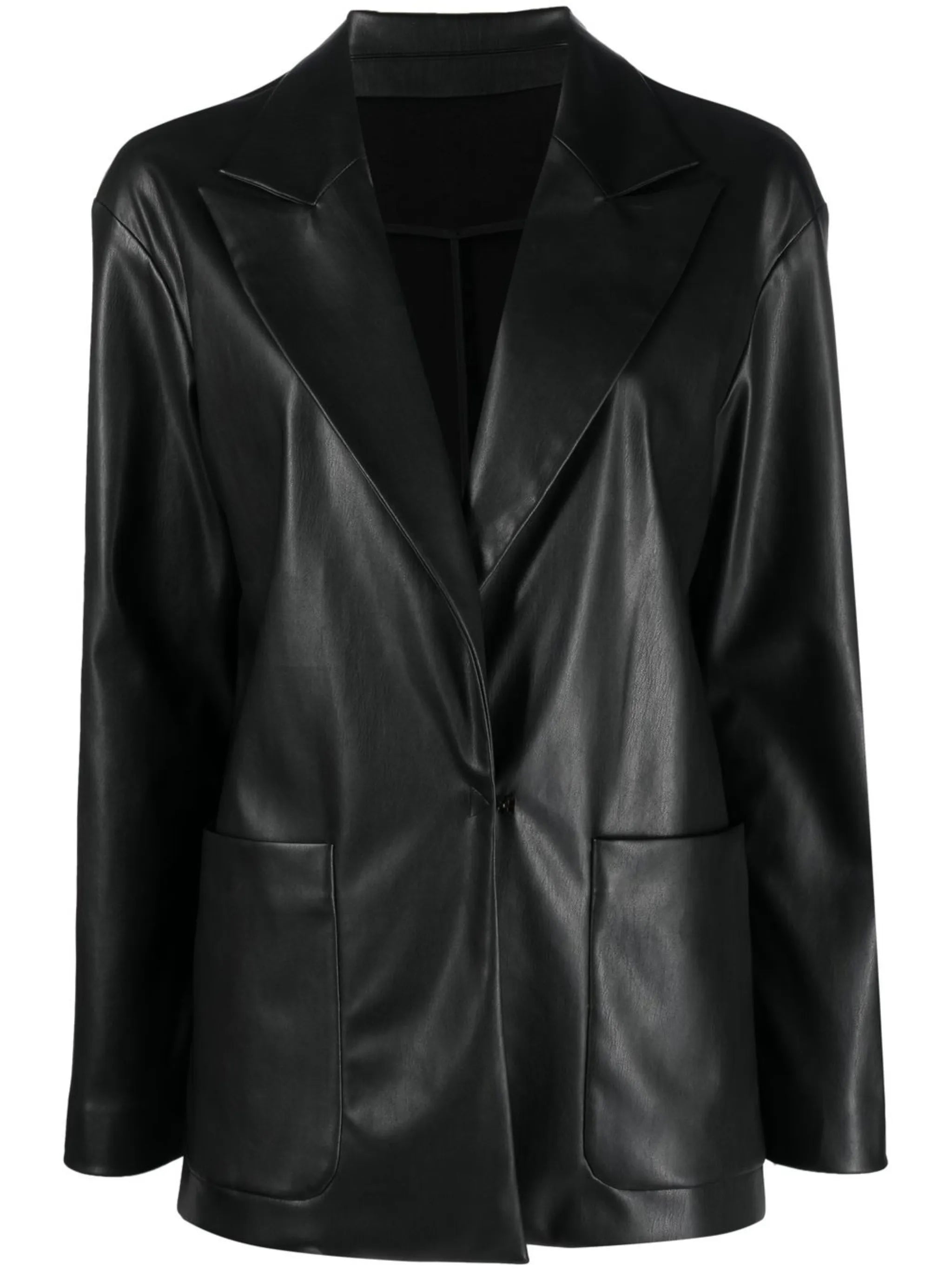 Body-Lines faux-leather blazer