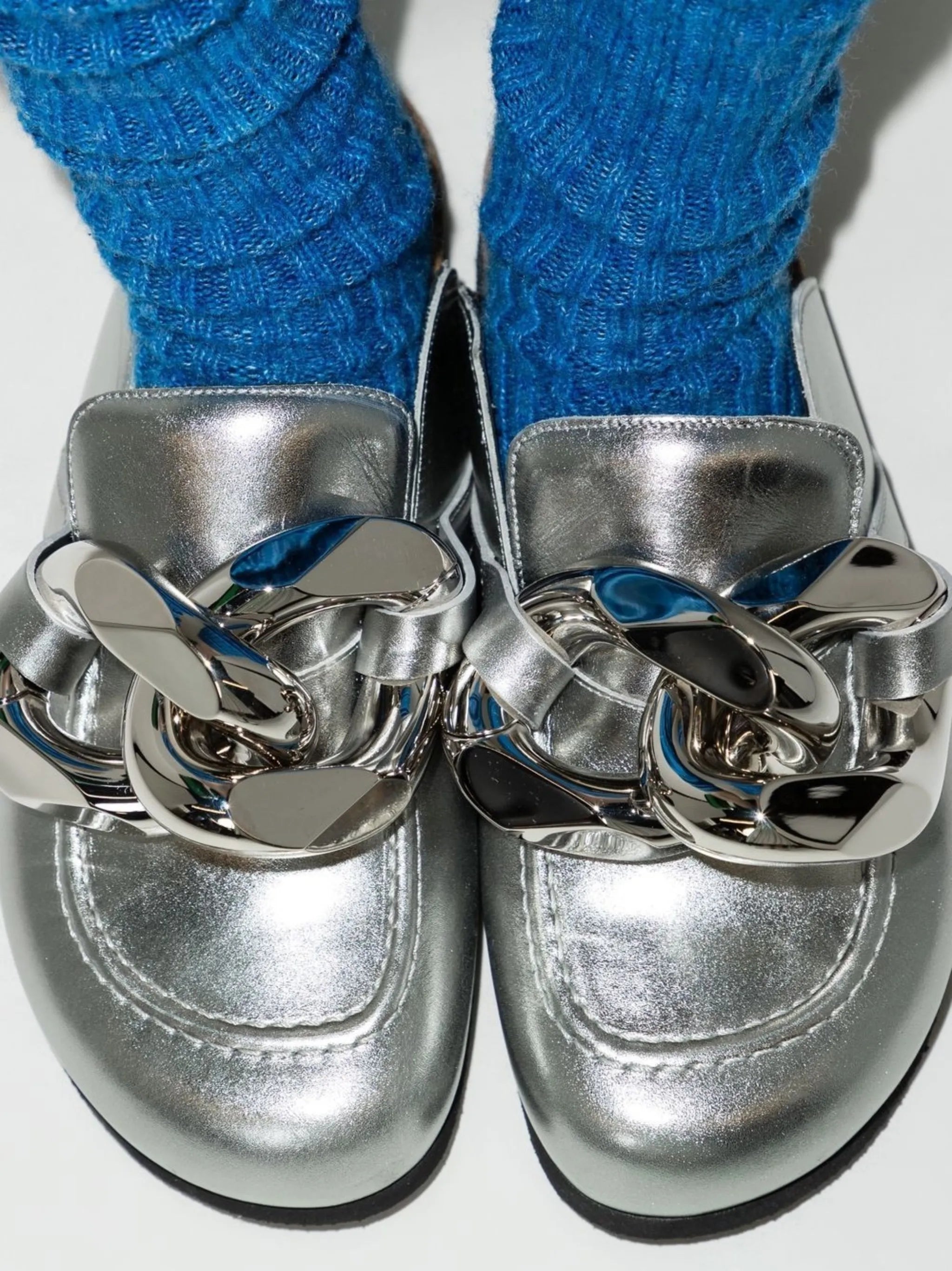 Chain metallic mules