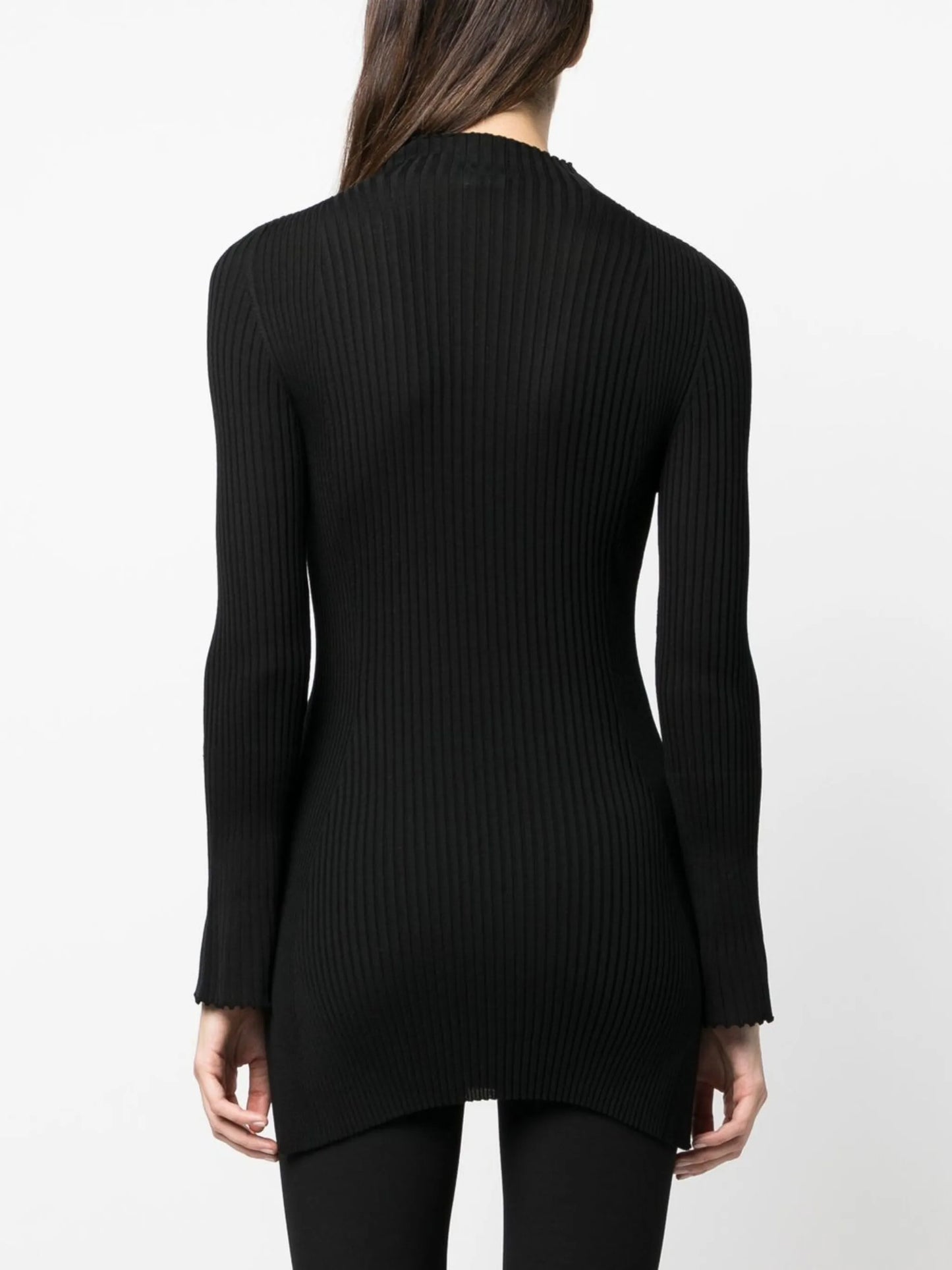 ribbed-knit merino top