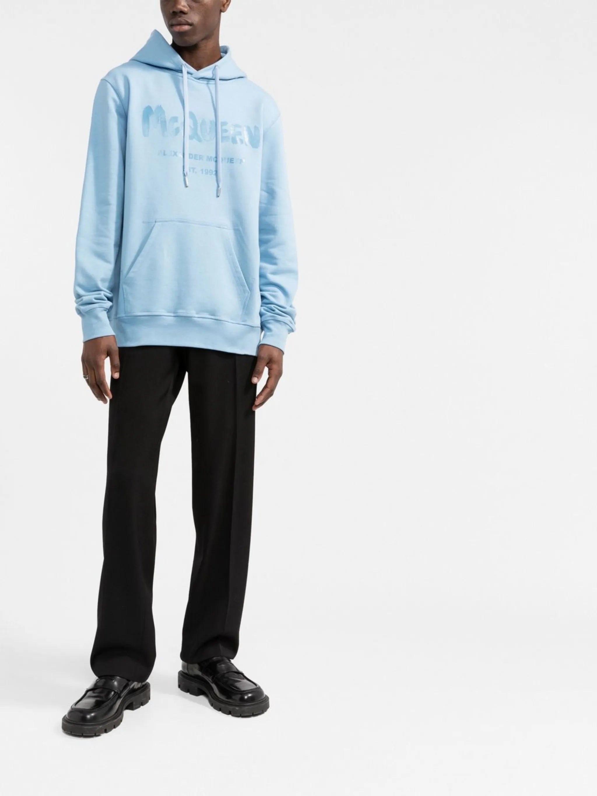 logo-print hooded sweatshirt