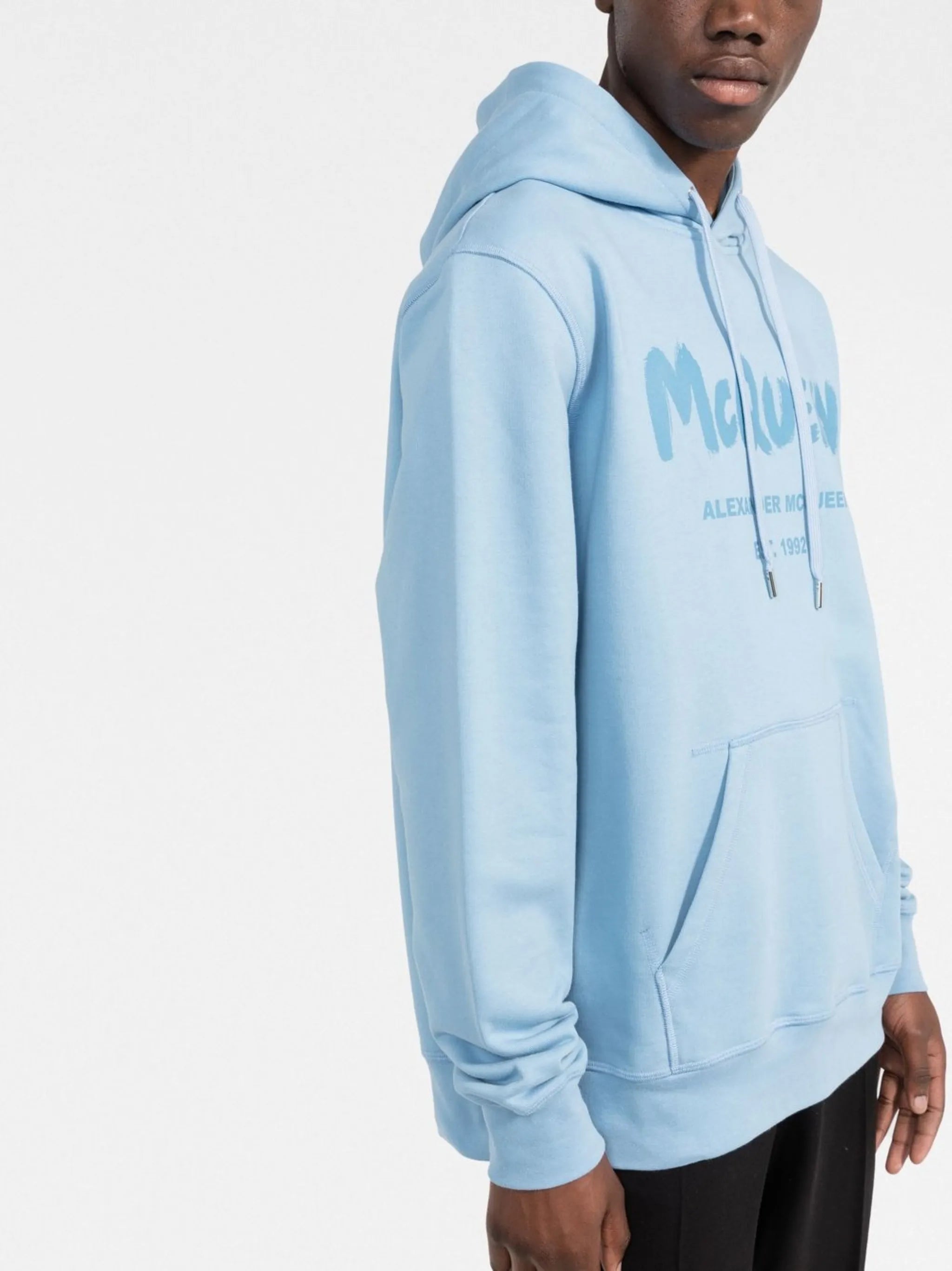 logo-print hooded sweatshirt
