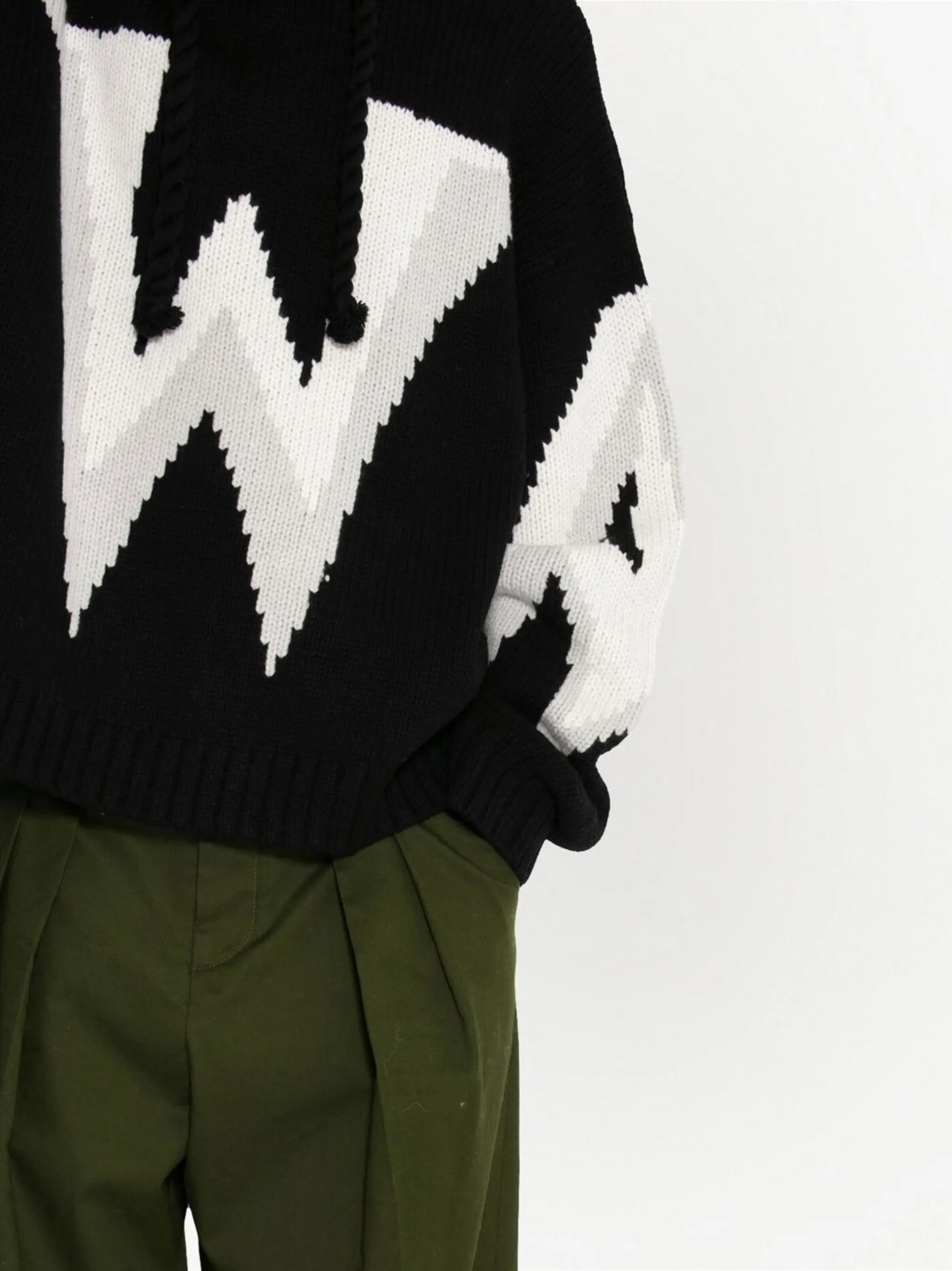 pressed-crease tailored trousers