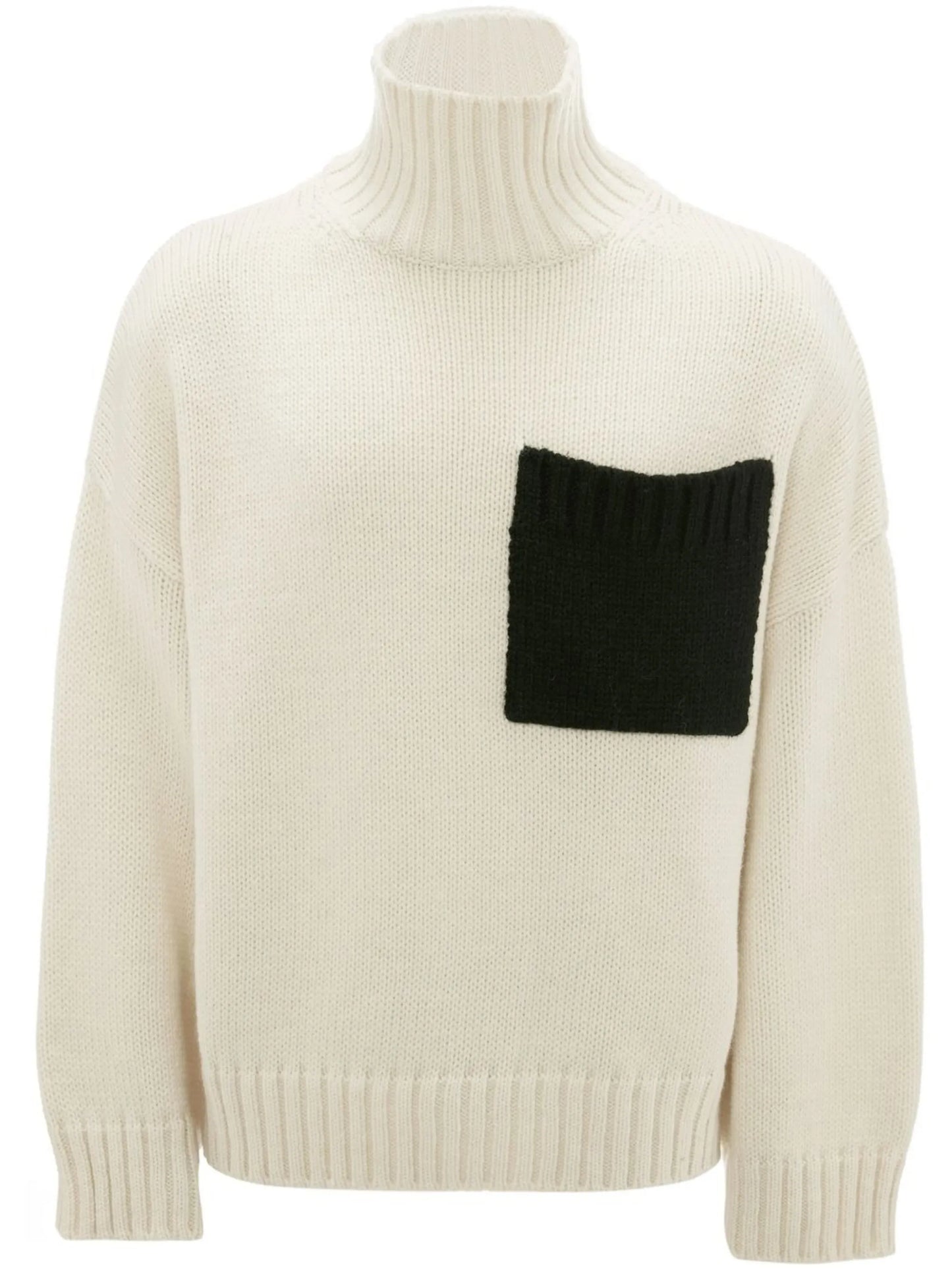 patch-pocket roll-neck jumper