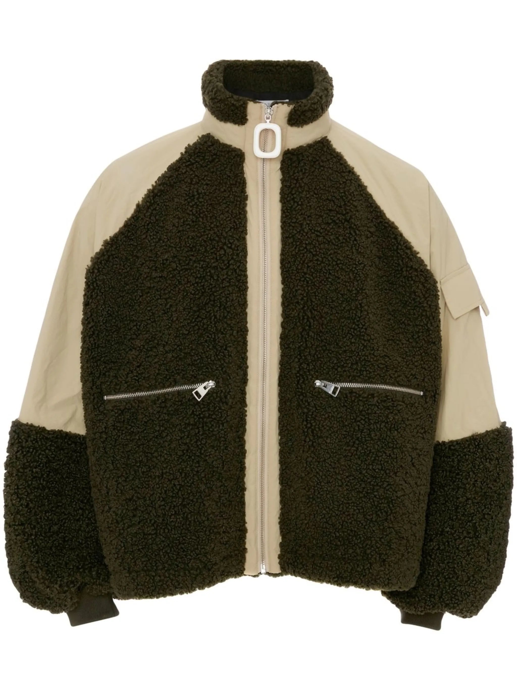 colour-block zip-front jacket