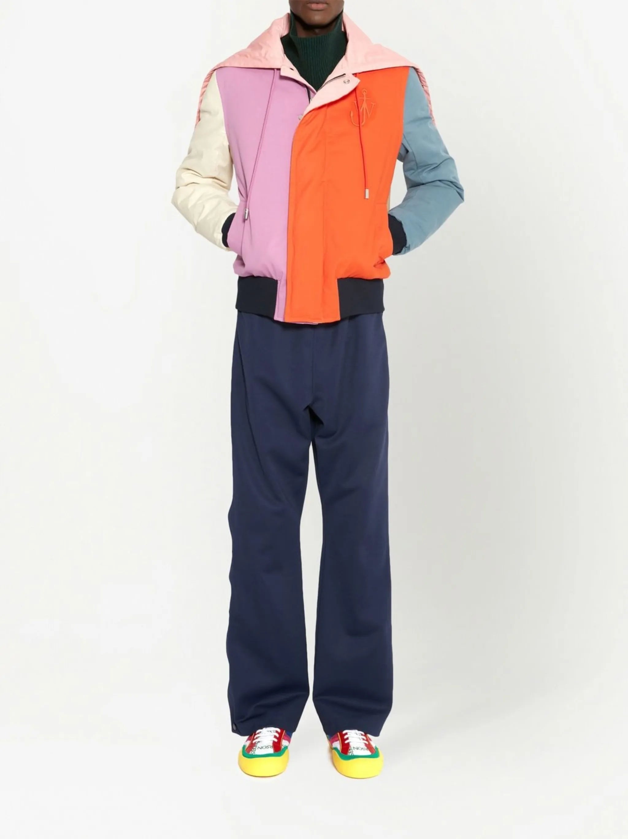 multi-panel zip-fastening jacket