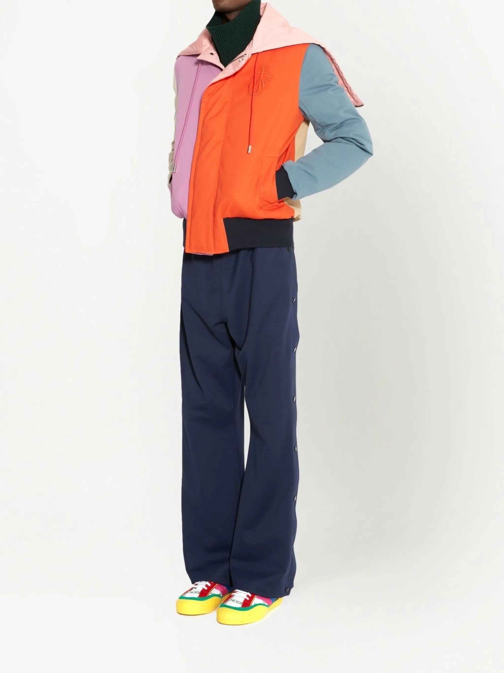 multi-panel zip-fastening jacket