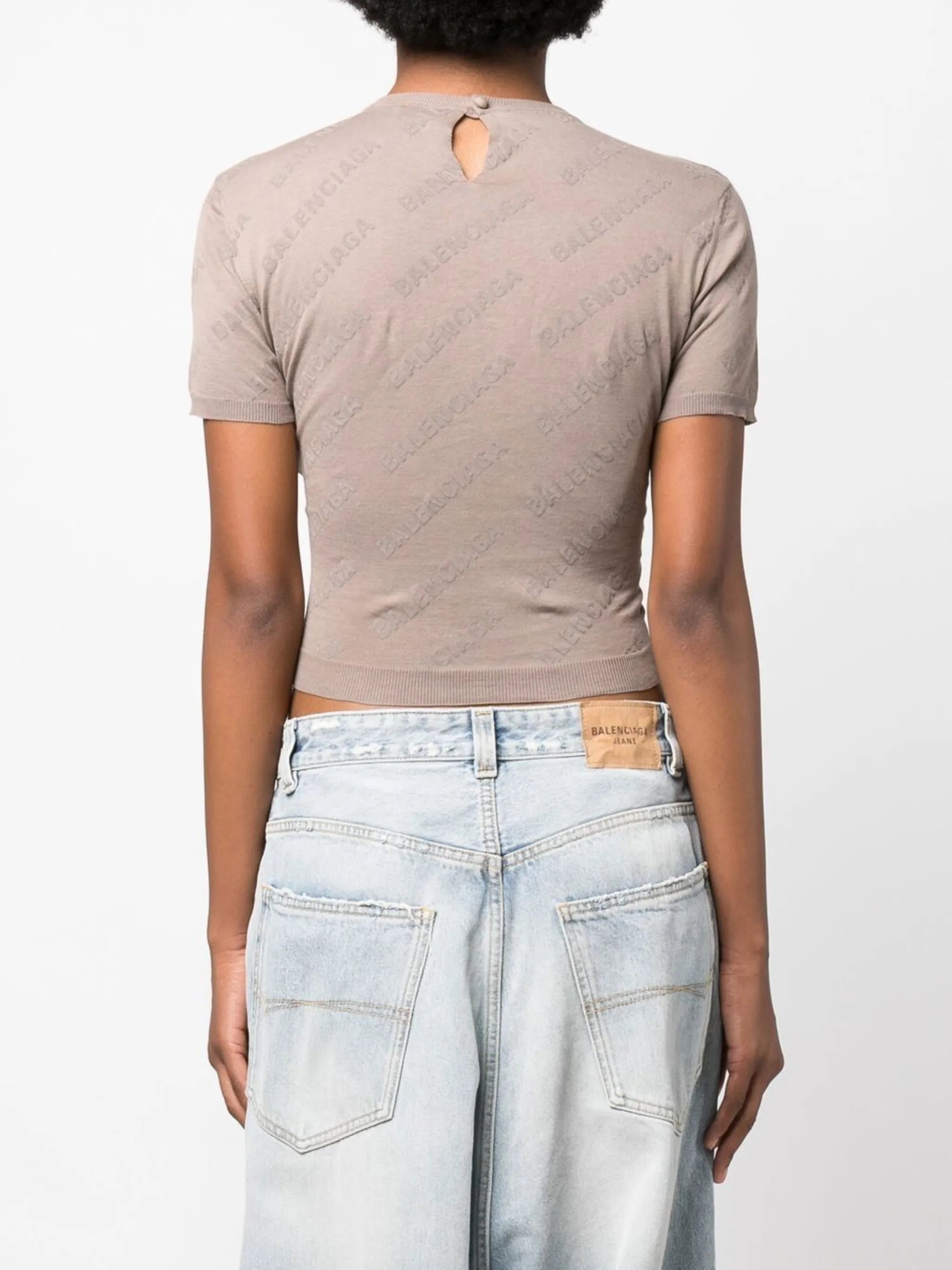 Mini Allover Logo cropped jumper