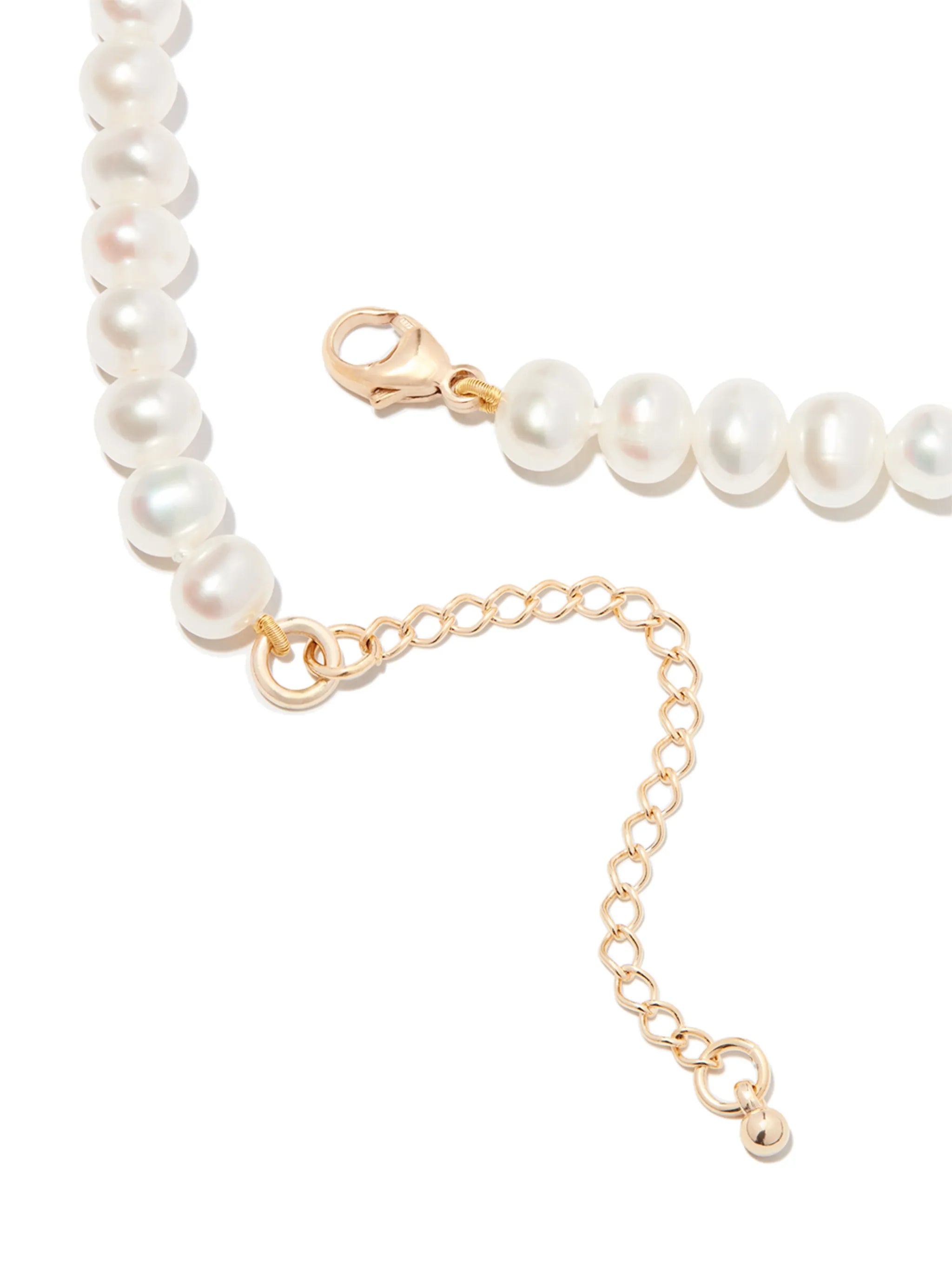 18kt yellow gold blue heart pearl bracelet