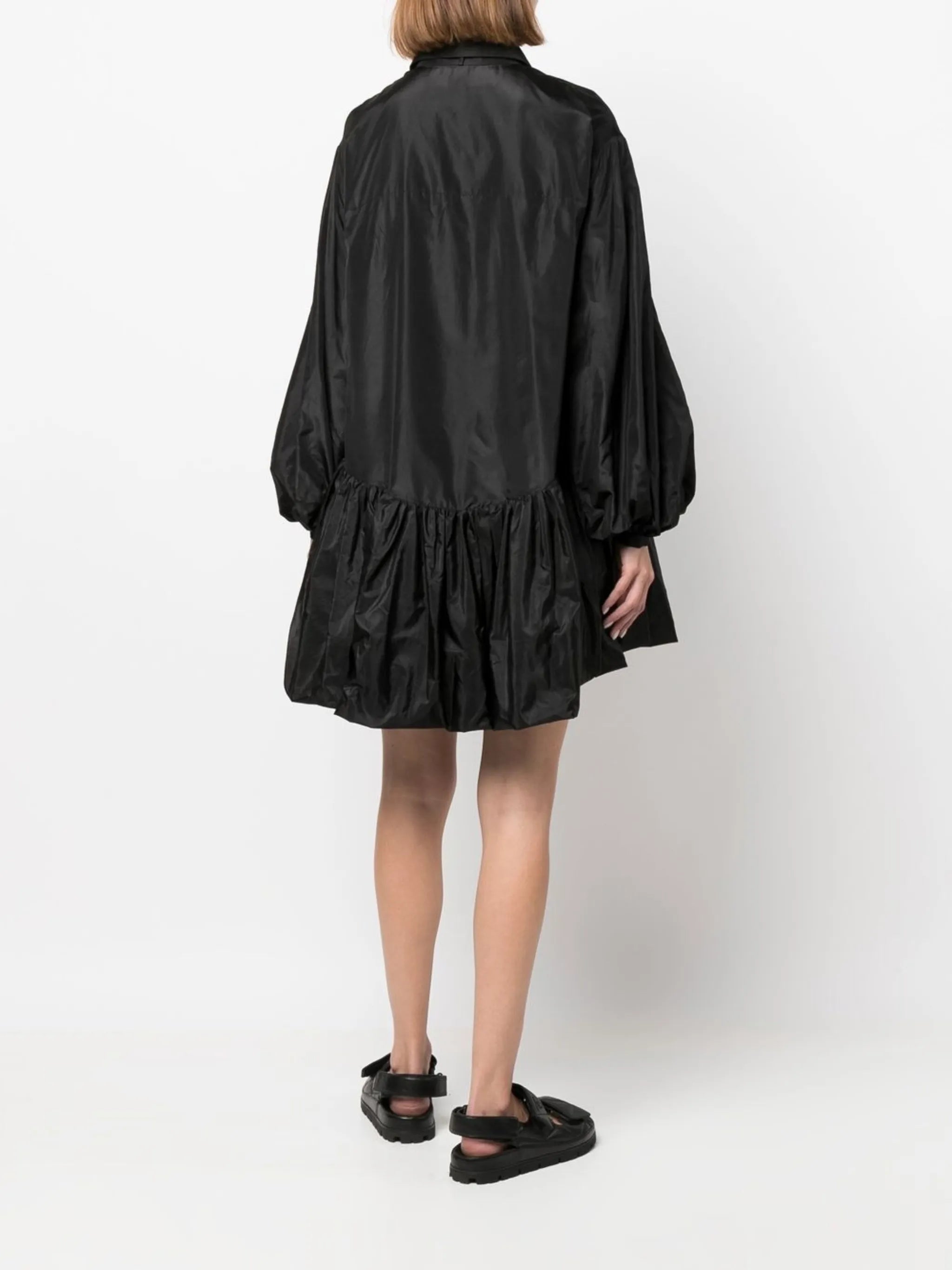 washed taffeta shirt dress