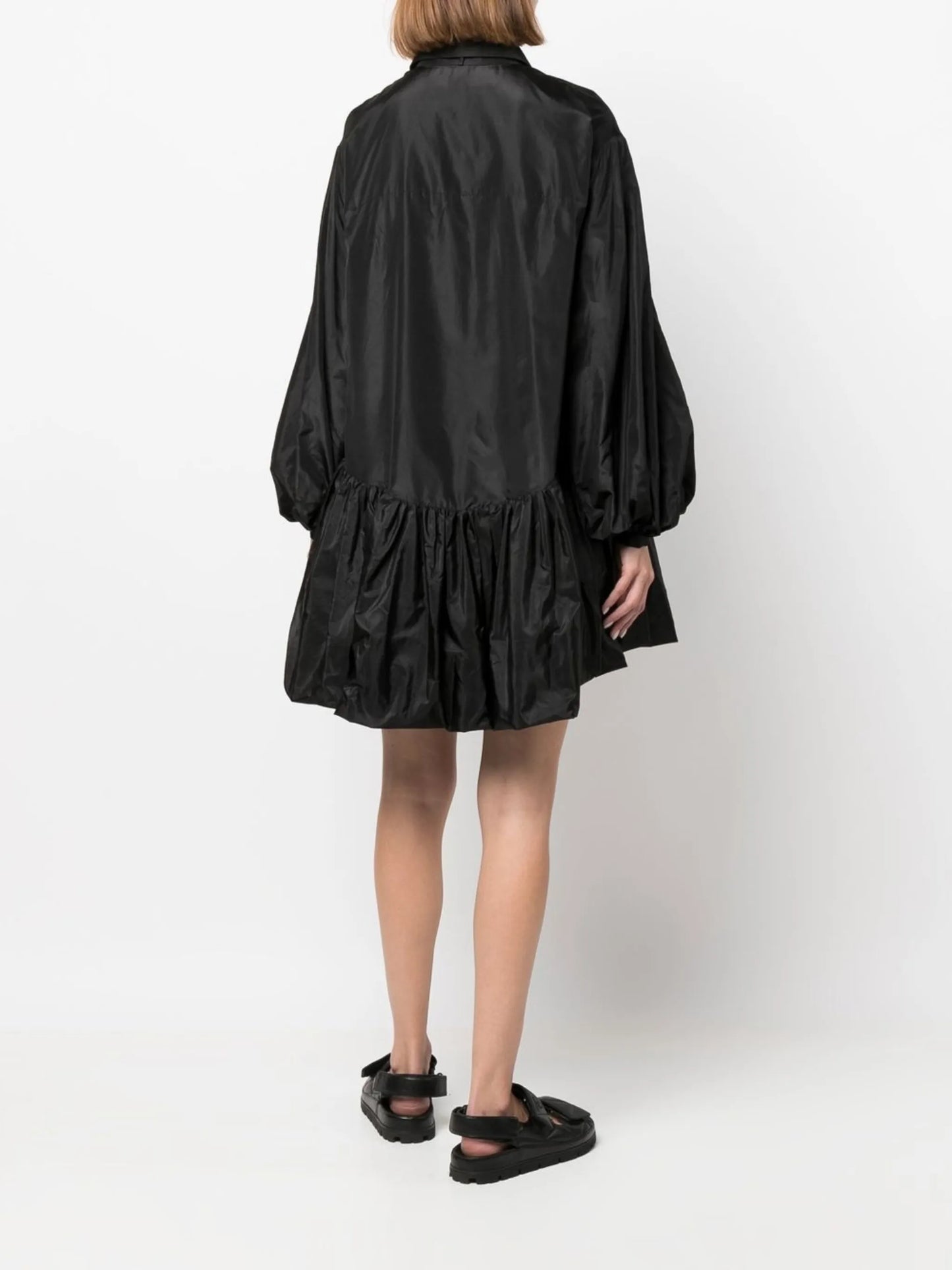 washed taffeta shirt dress