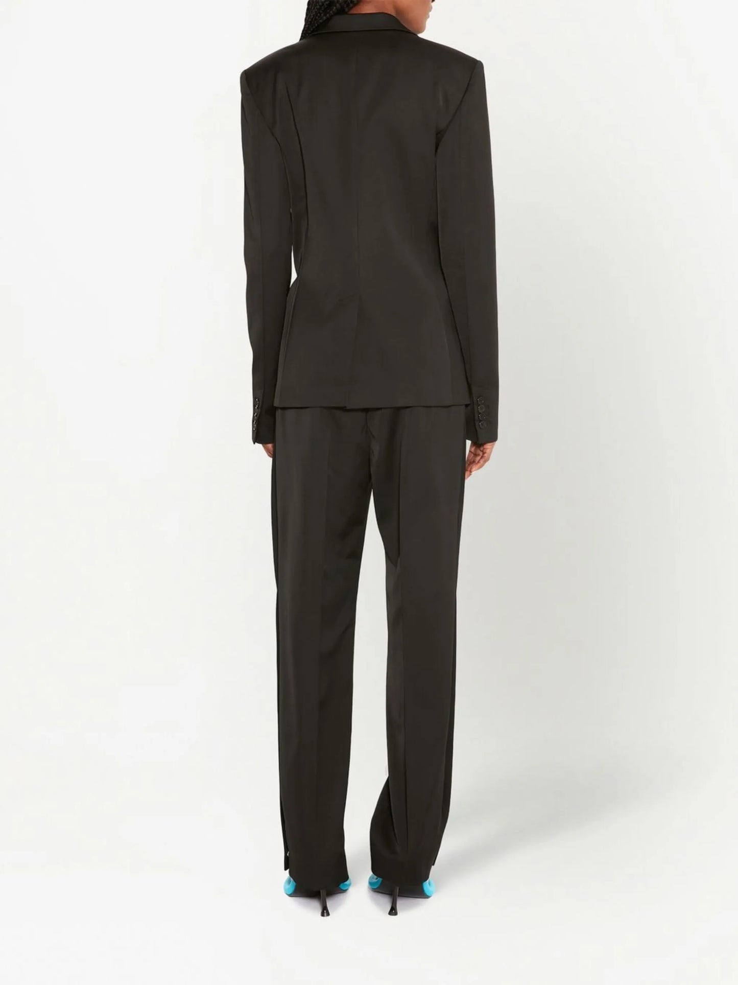 chain-detailed single-breasted blazer