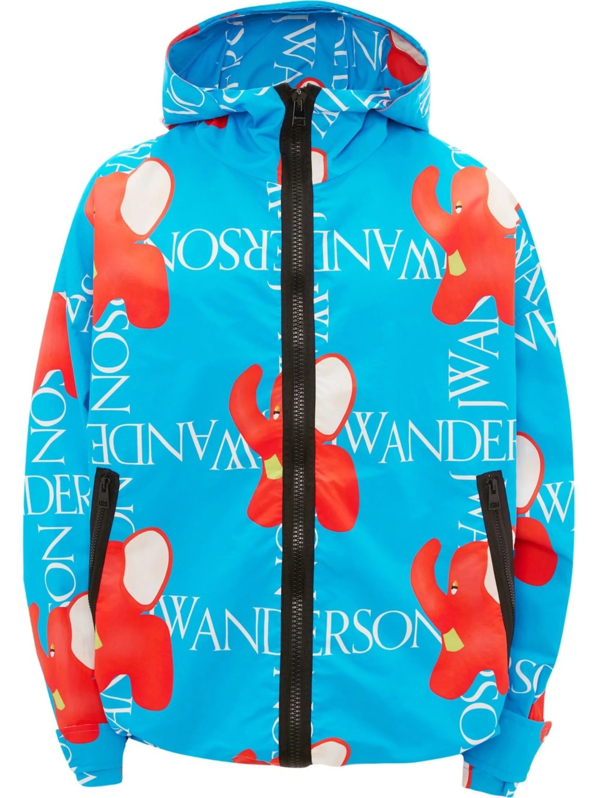 logo-print hooded jacket