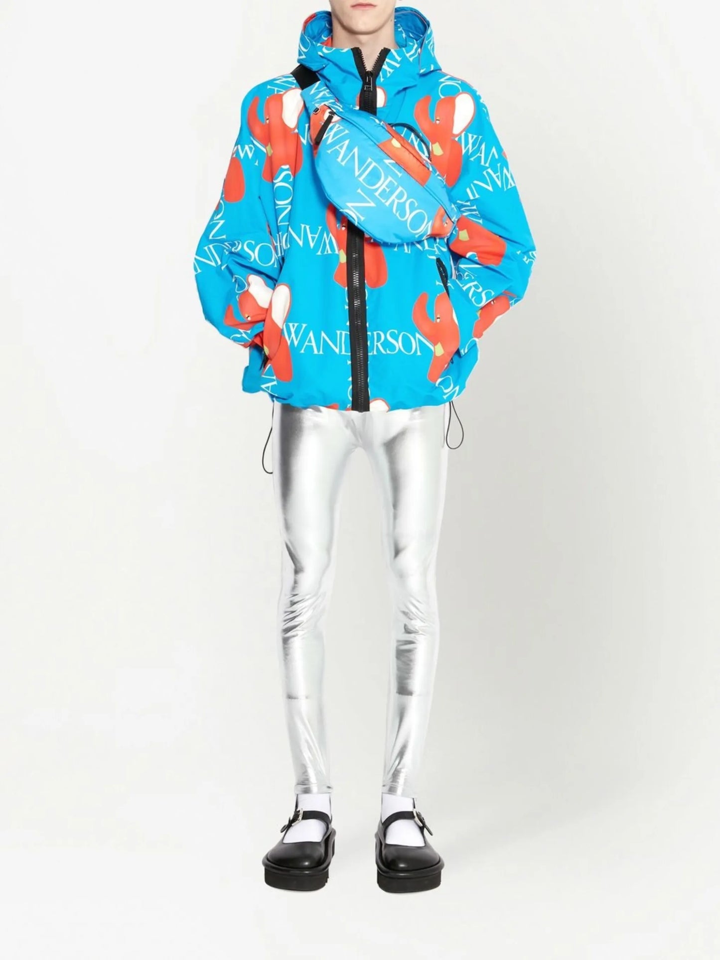 logo-print hooded jacket