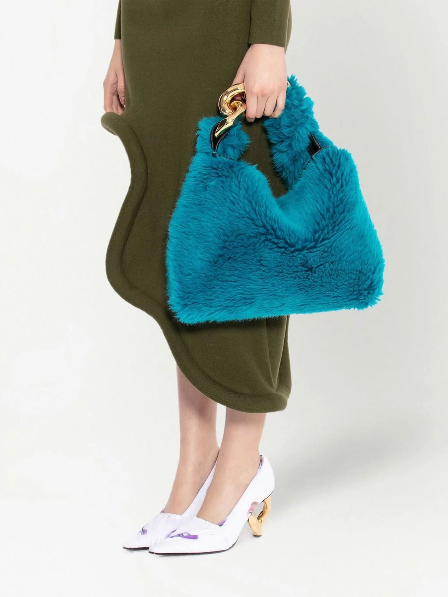 Bumper-Tube long-sleeve asymmetric dress