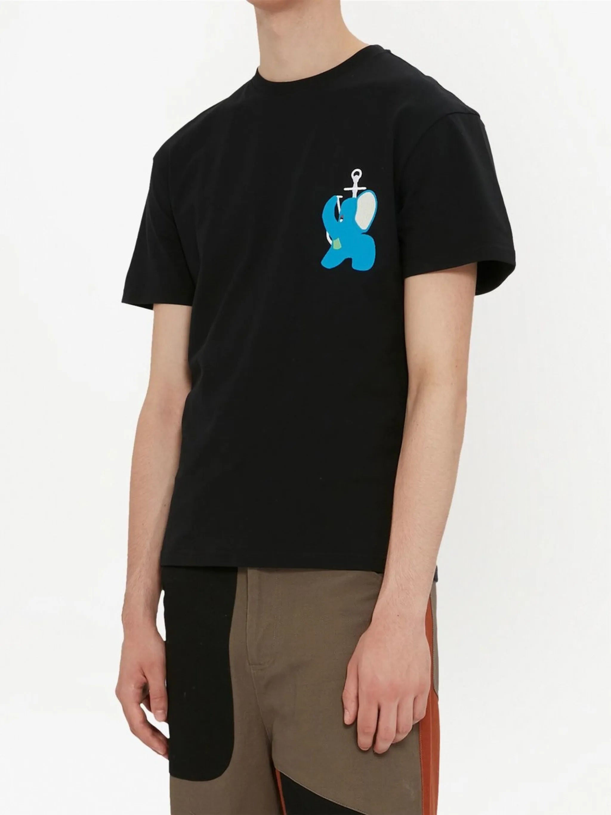 elephant-embroidered logo T-shirt