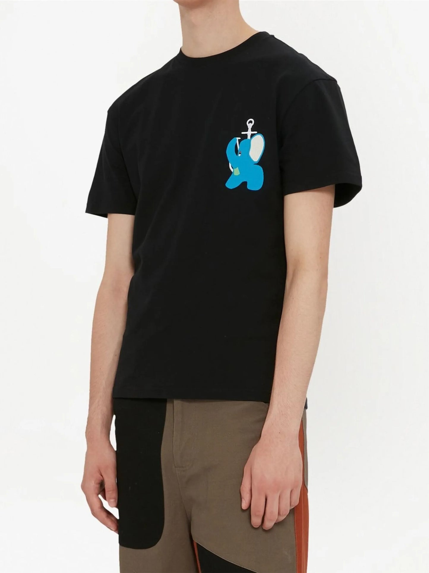 elephant-embroidered logo T-shirt