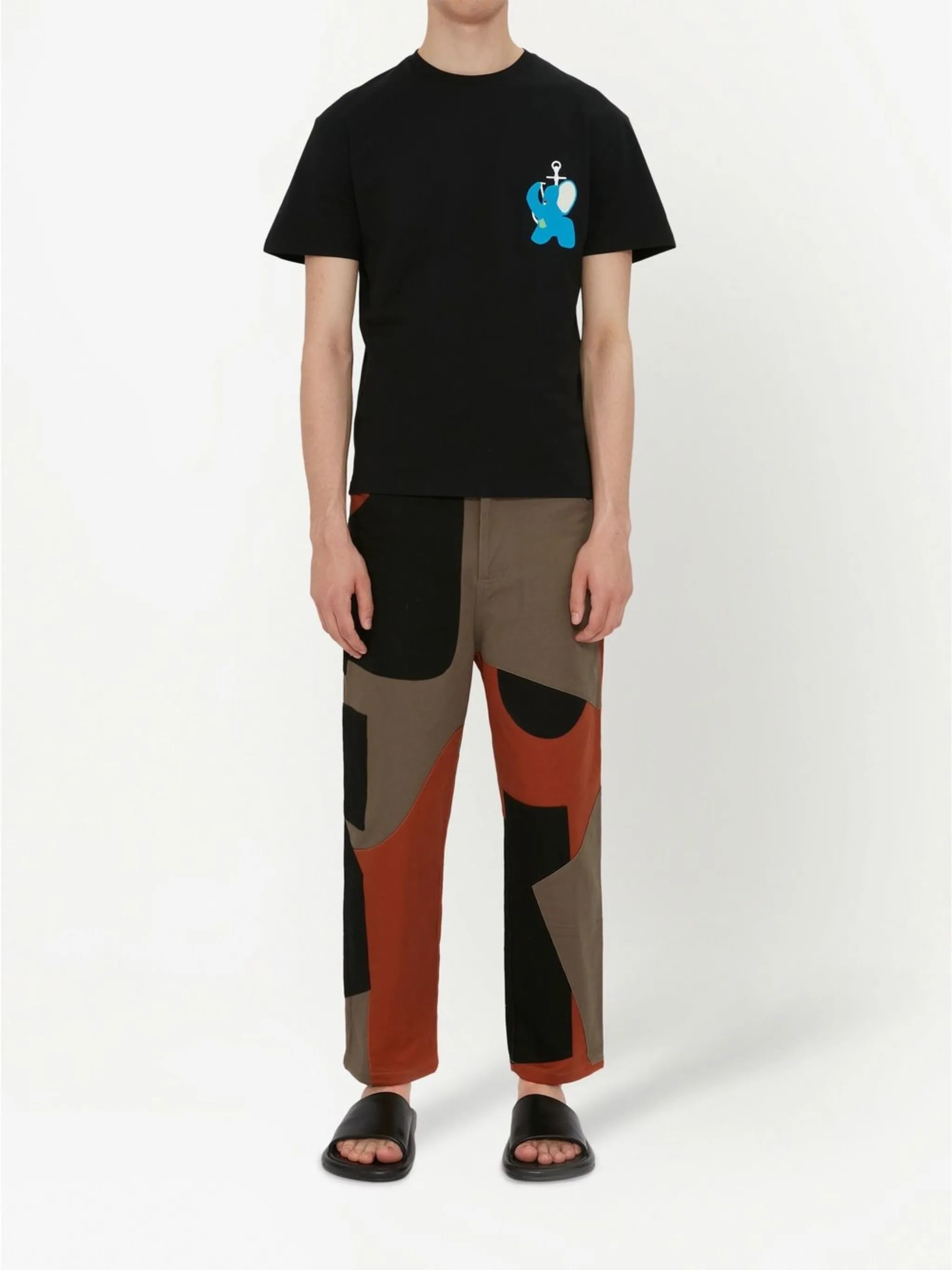 elephant-embroidered logo T-shirt
