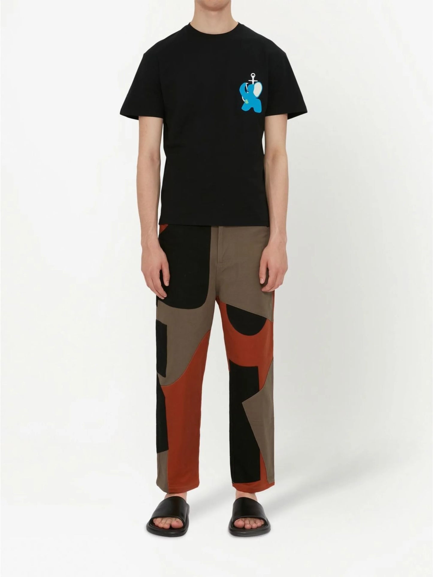 elephant-embroidered logo T-shirt