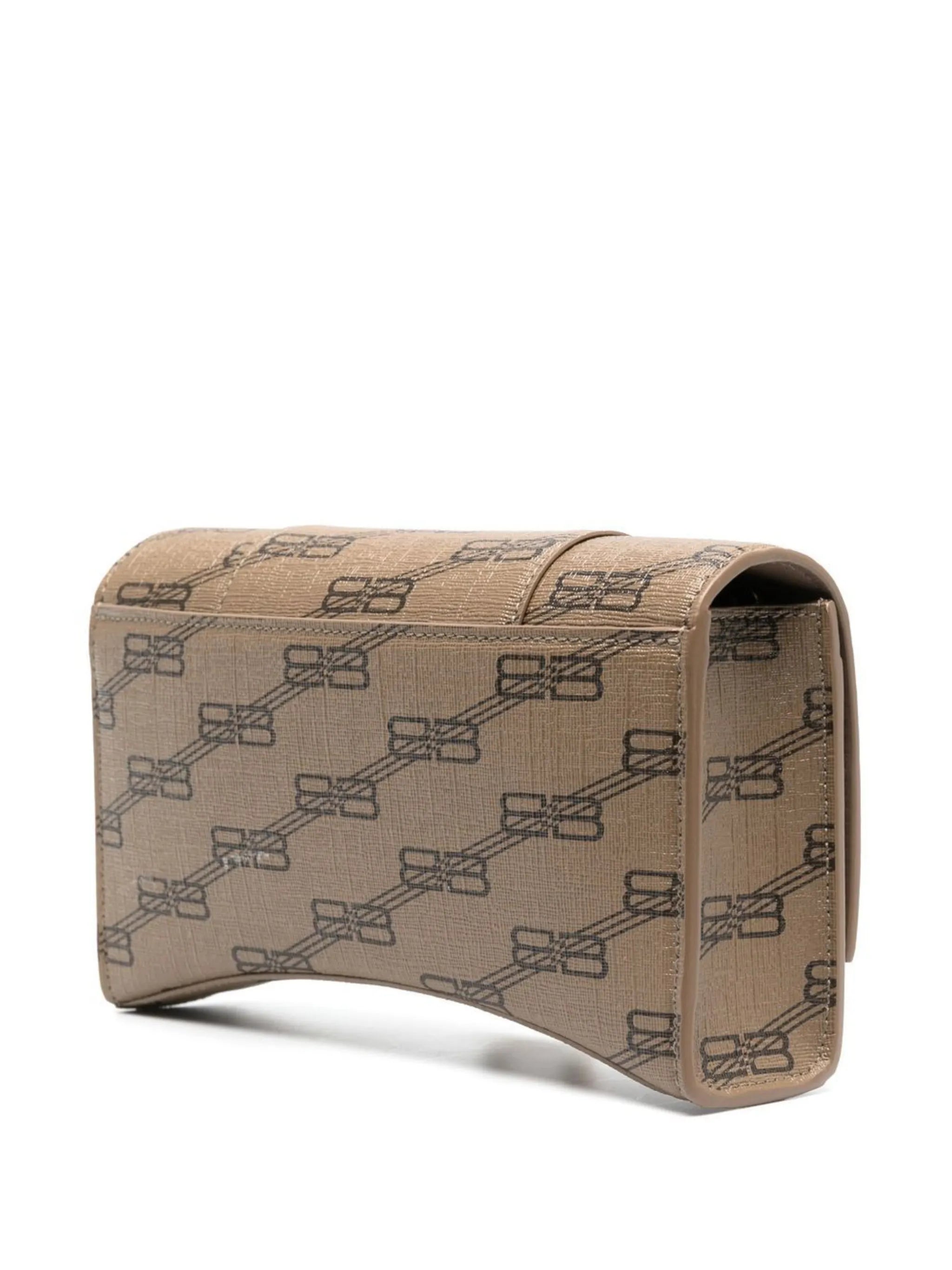 Hourglass BB-monogram wallet with chain