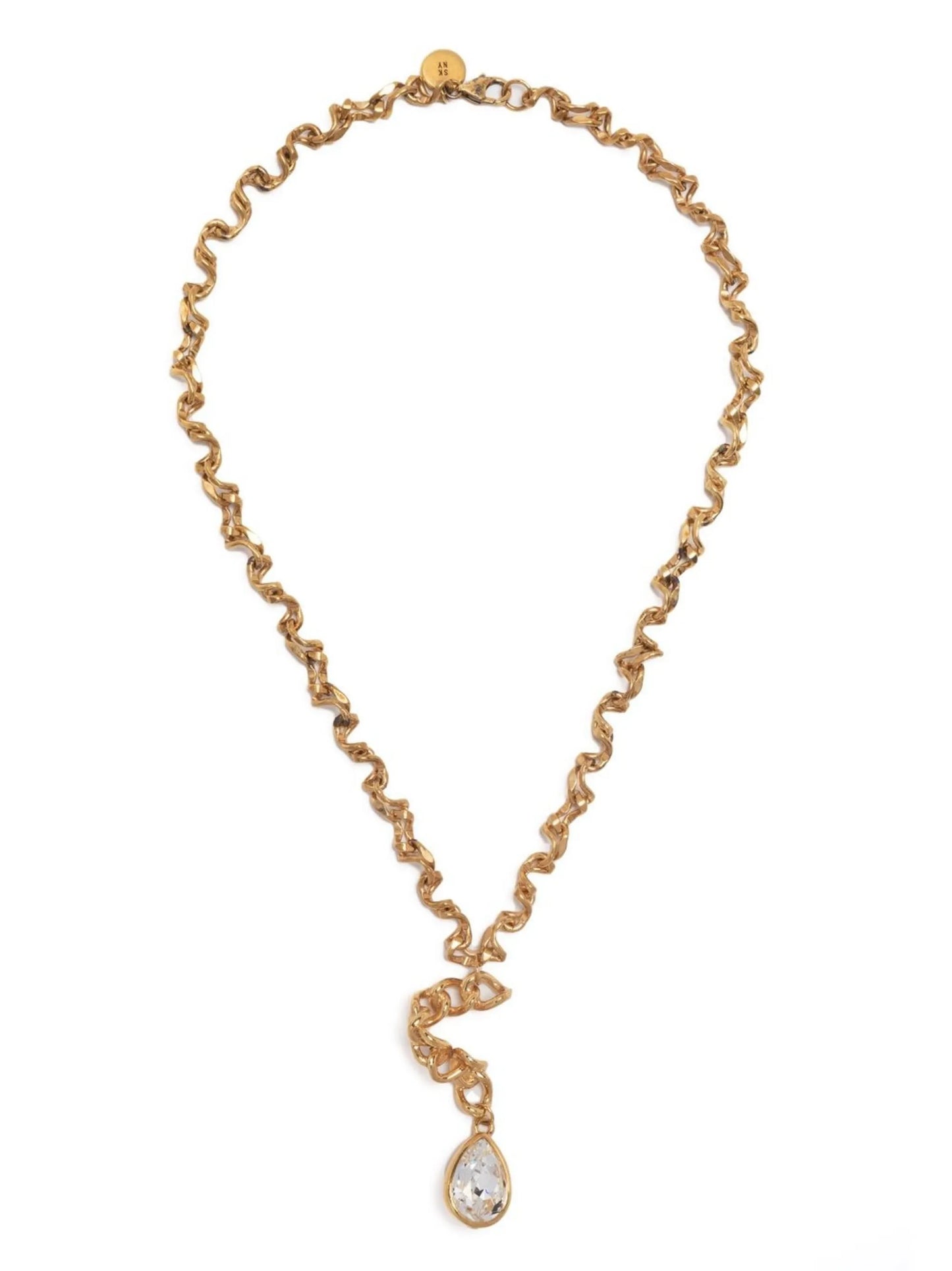 twisted crystal pendant necklace