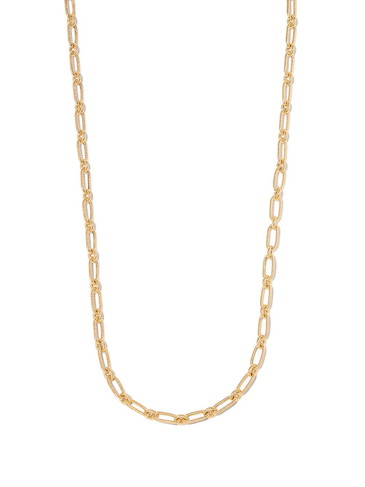 14kt yellow gold twist-chain necklace