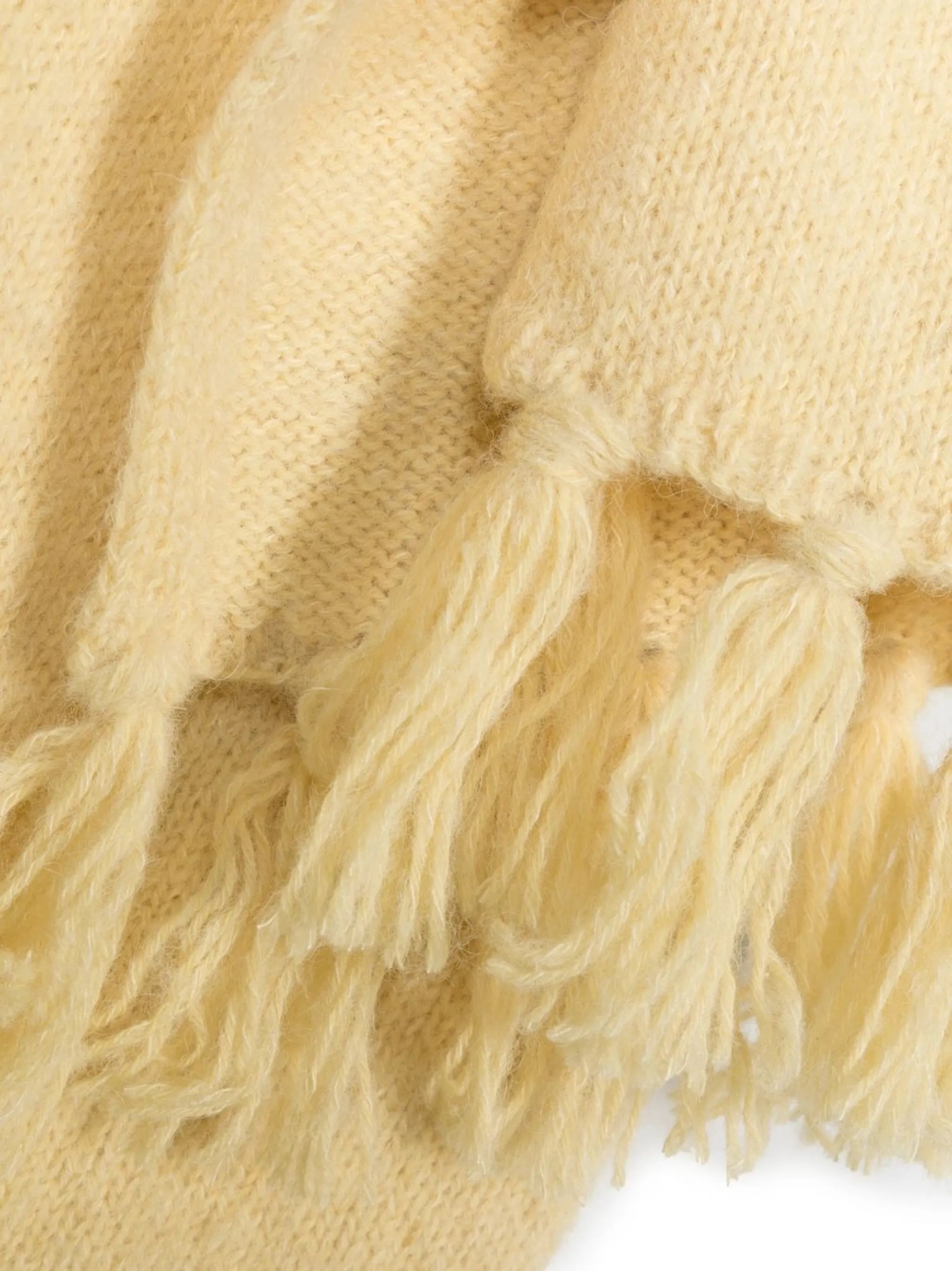 tasselled wool scarf