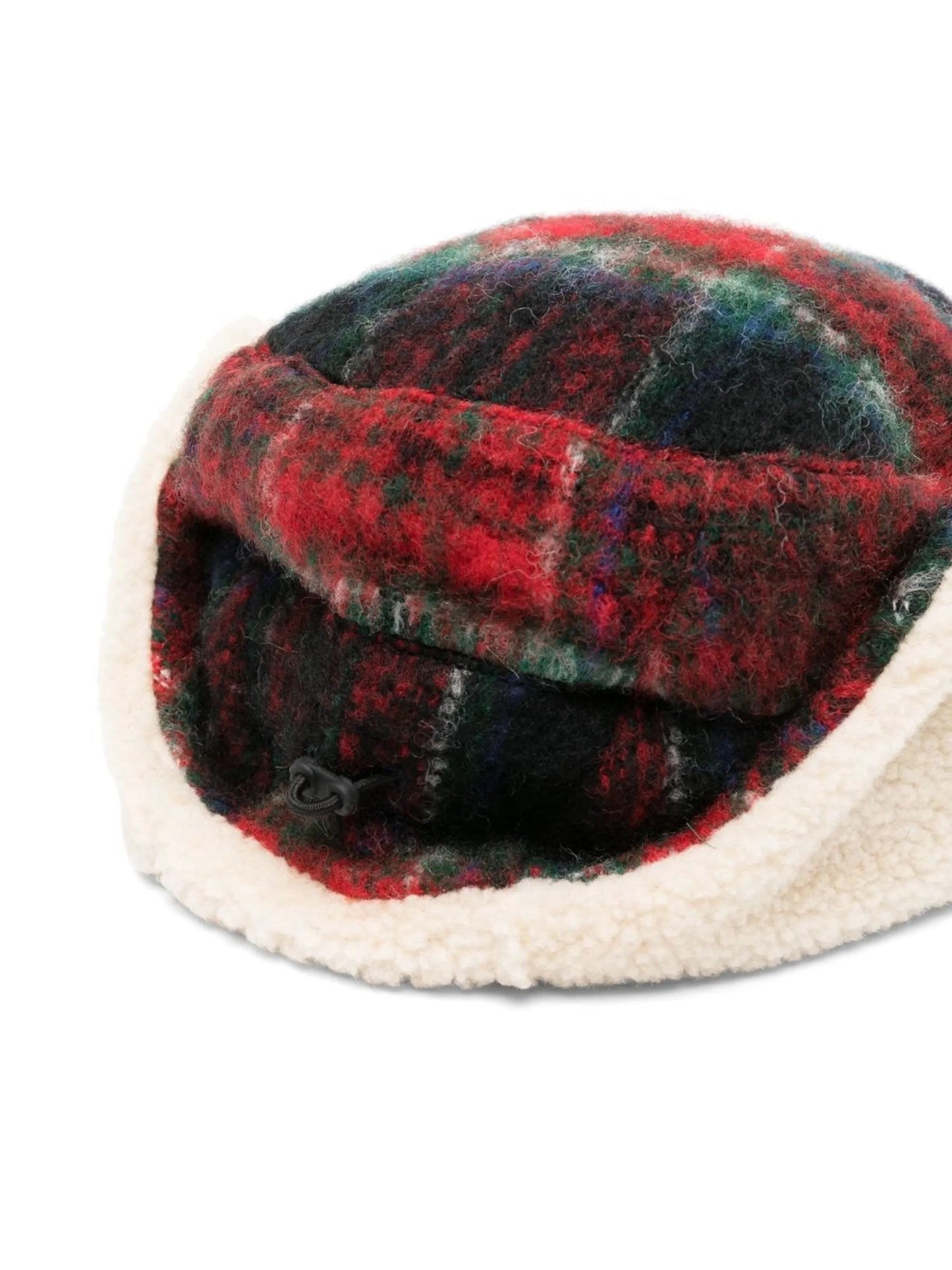 wool plaid trapper hat