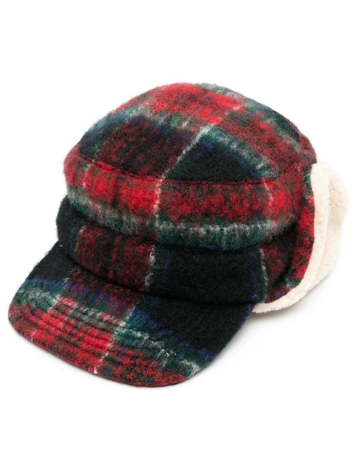 wool plaid trapper hat