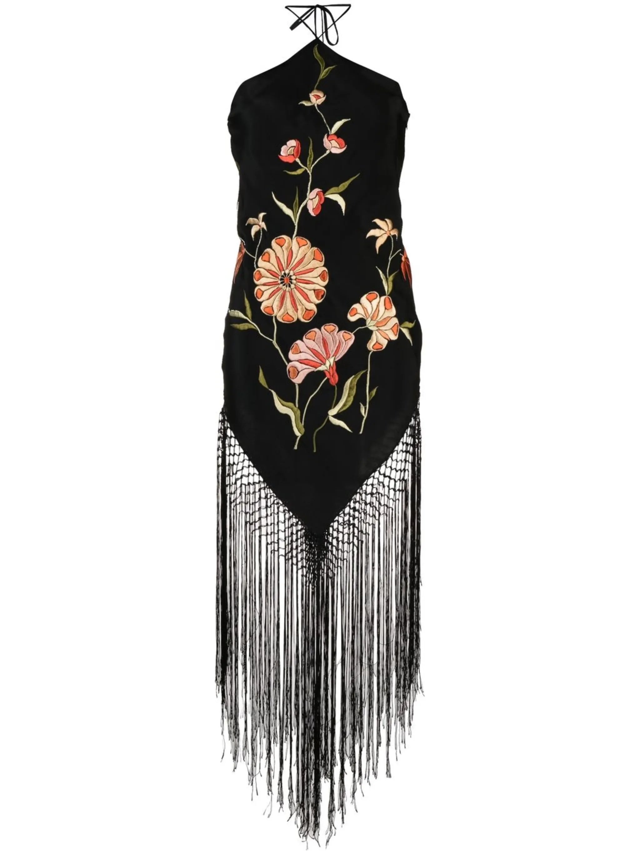 Piano-Shawl halterneck dress