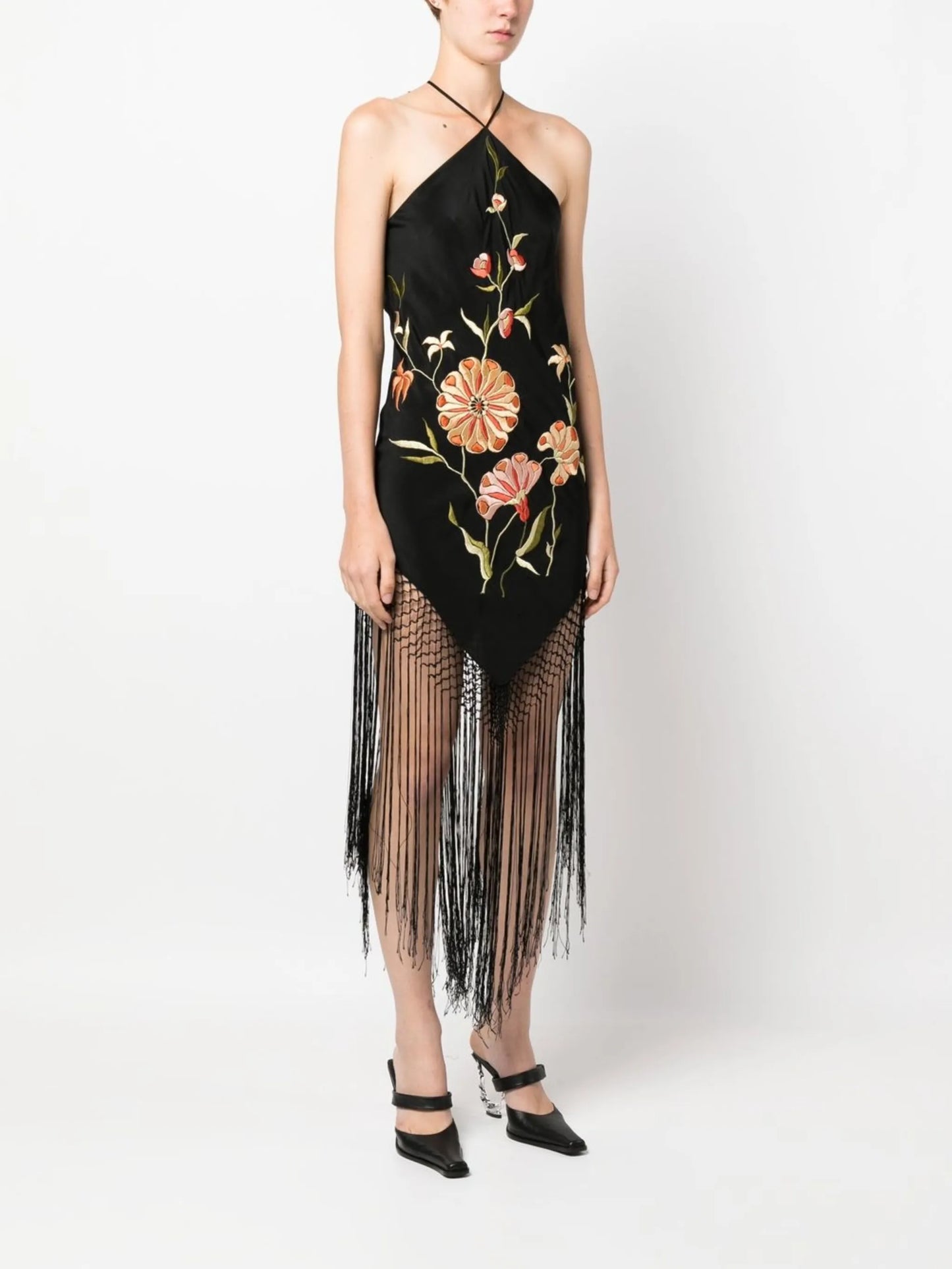 Piano-Shawl halterneck dress