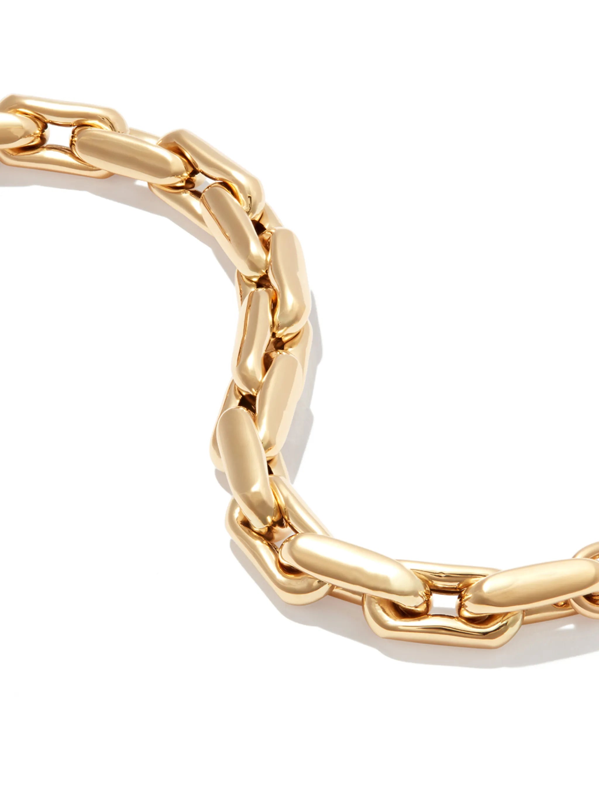 14kt yellow gold chunky chain-link bracelet