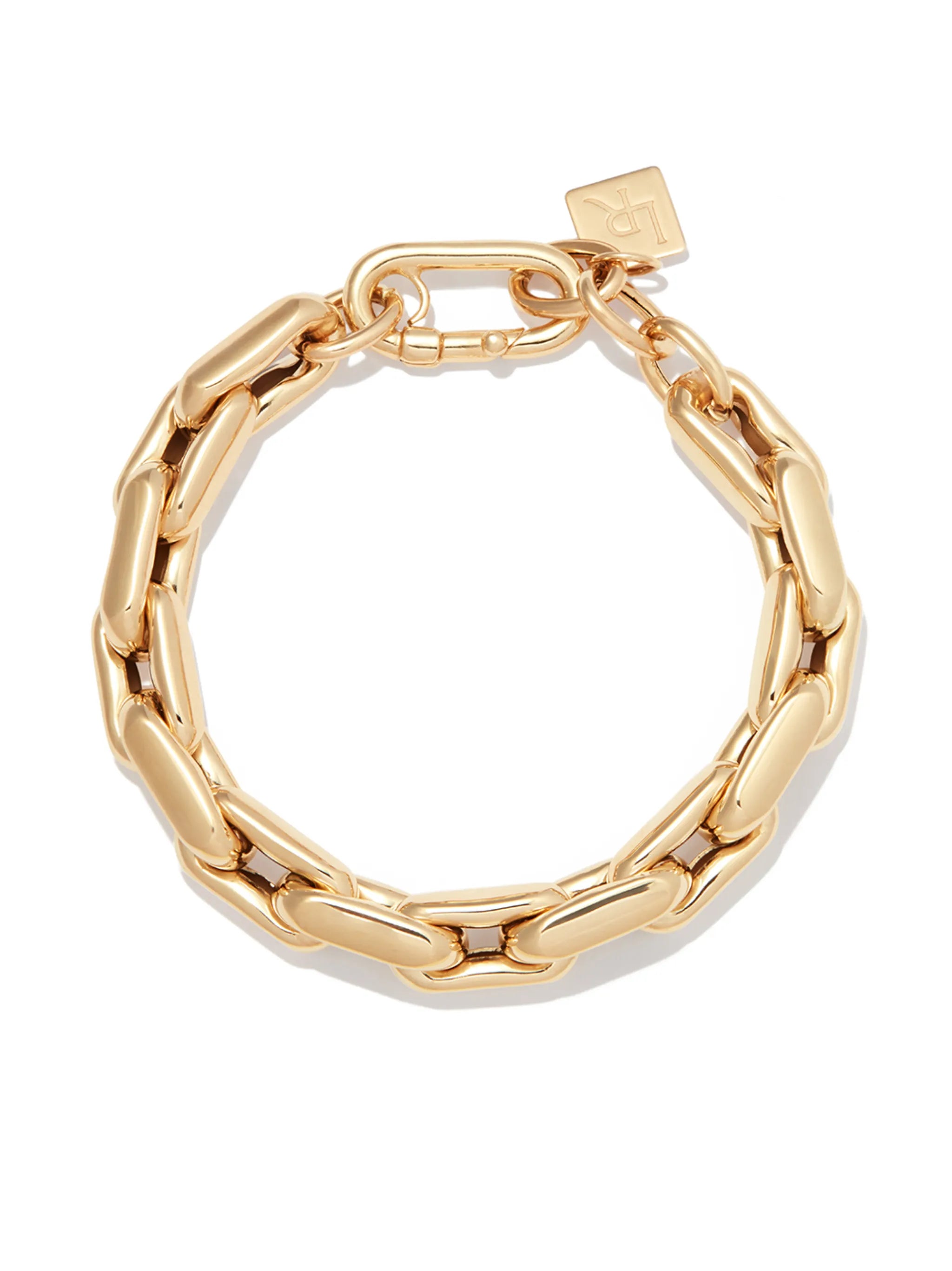 14kt yellow gold chunky chain-link bracelet