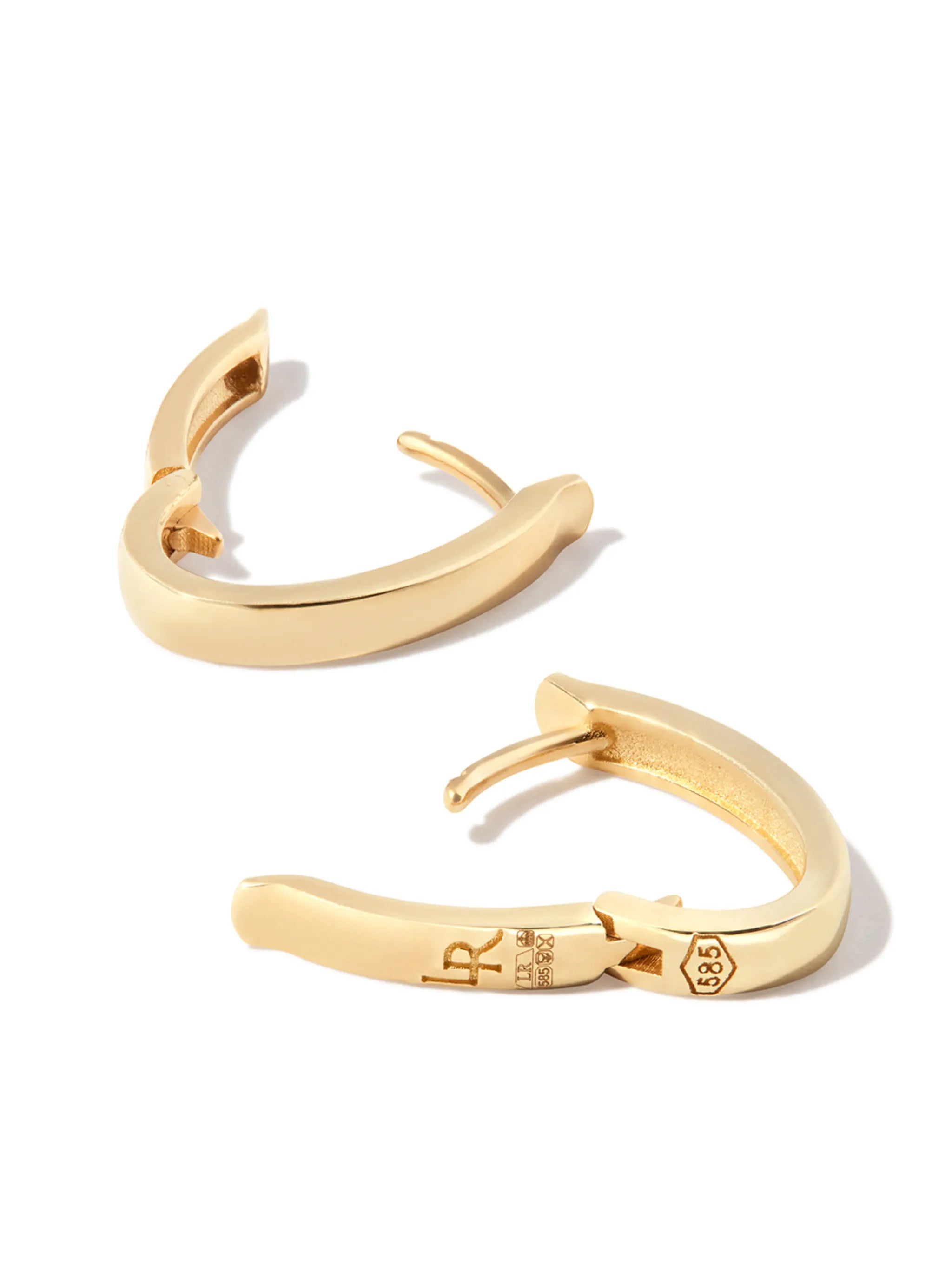 14kt yellow gold hoop earrings