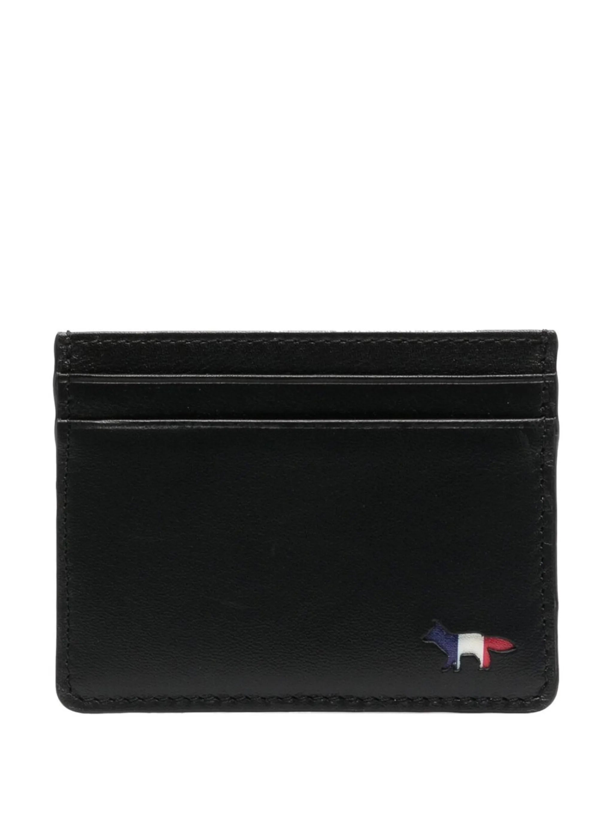 fox motif leather cardholder