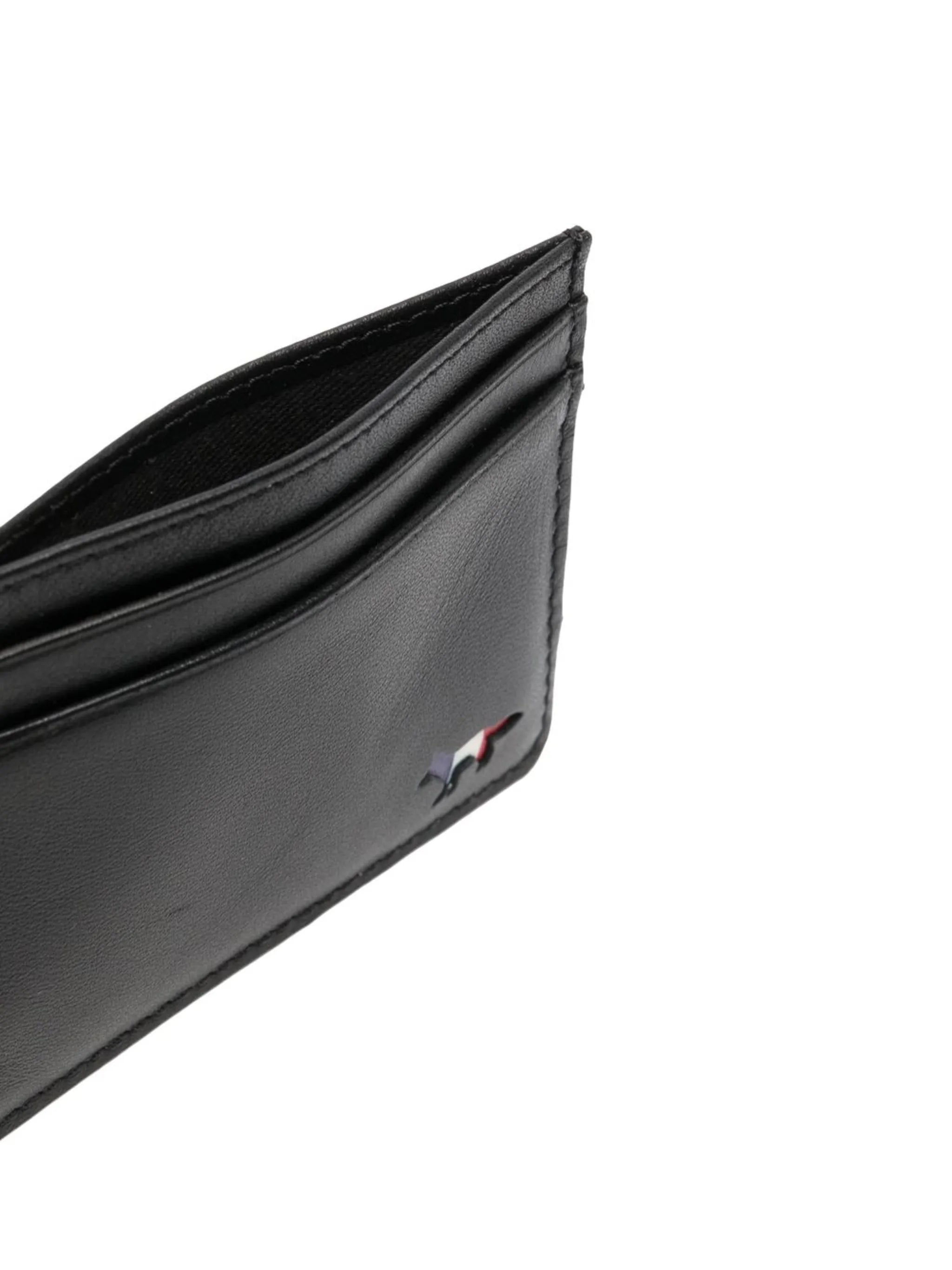 fox motif leather cardholder