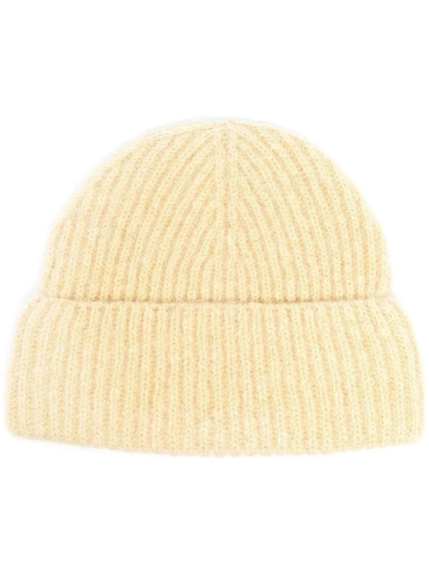 ribbed-knit beanie hat