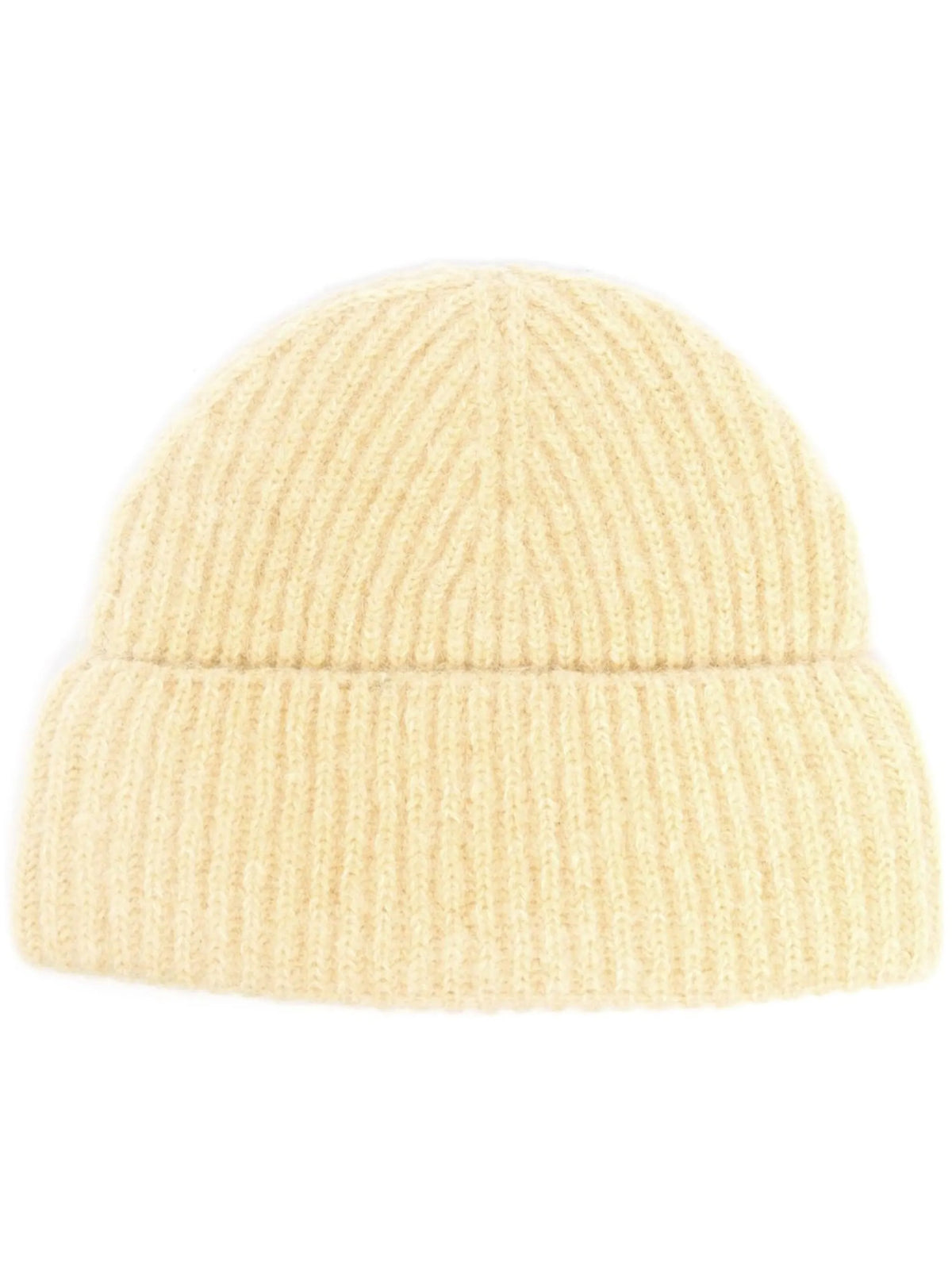 ribbed-knit beanie hat