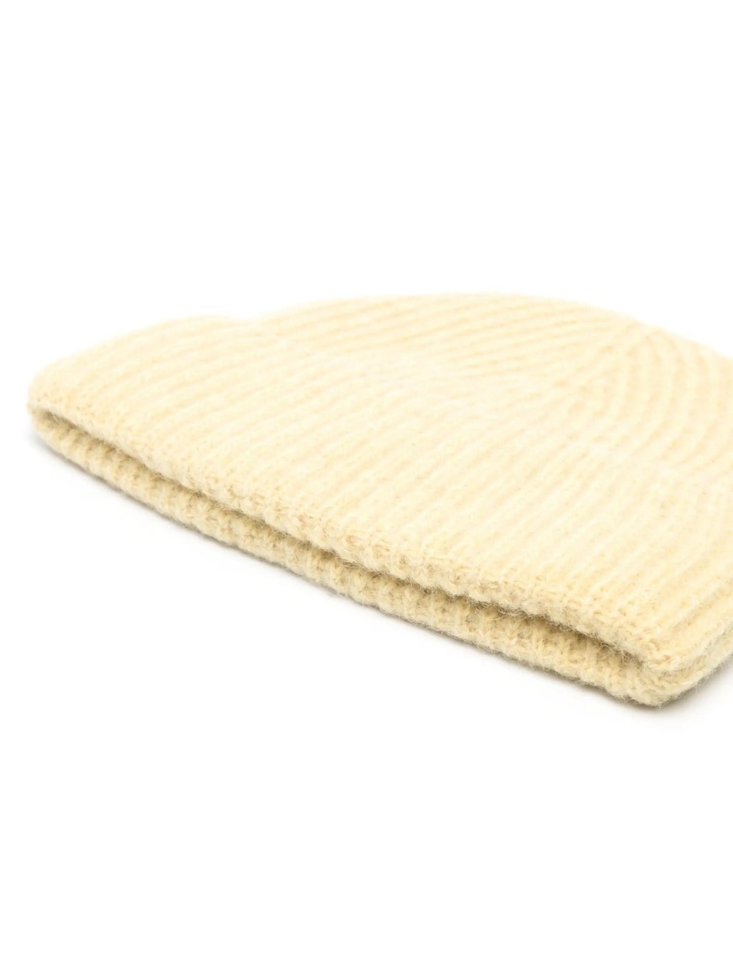 ribbed-knit beanie hat