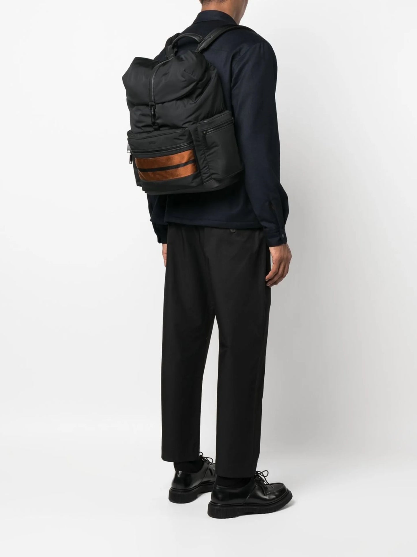 stripe-trim backpack