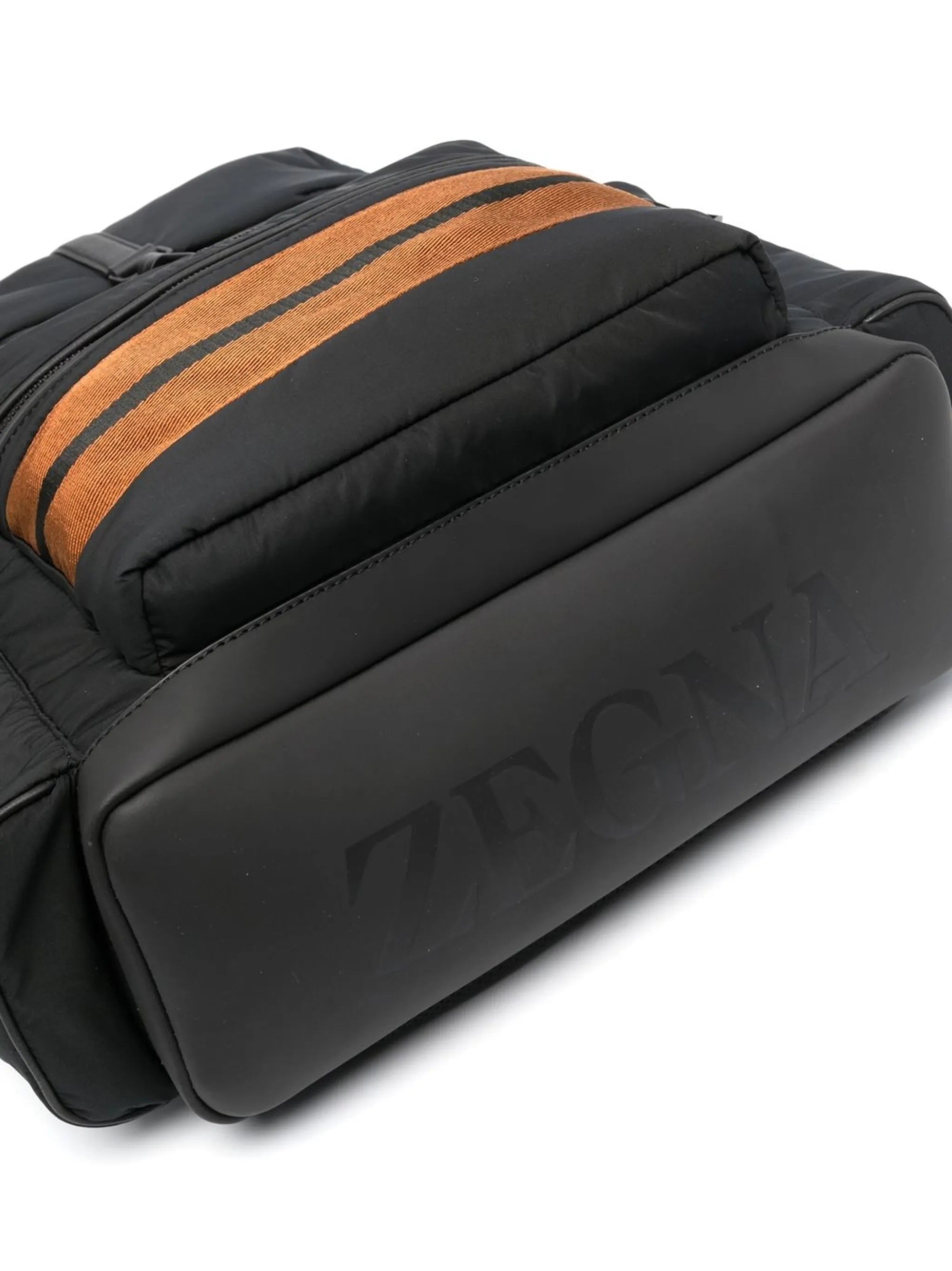 stripe-trim backpack