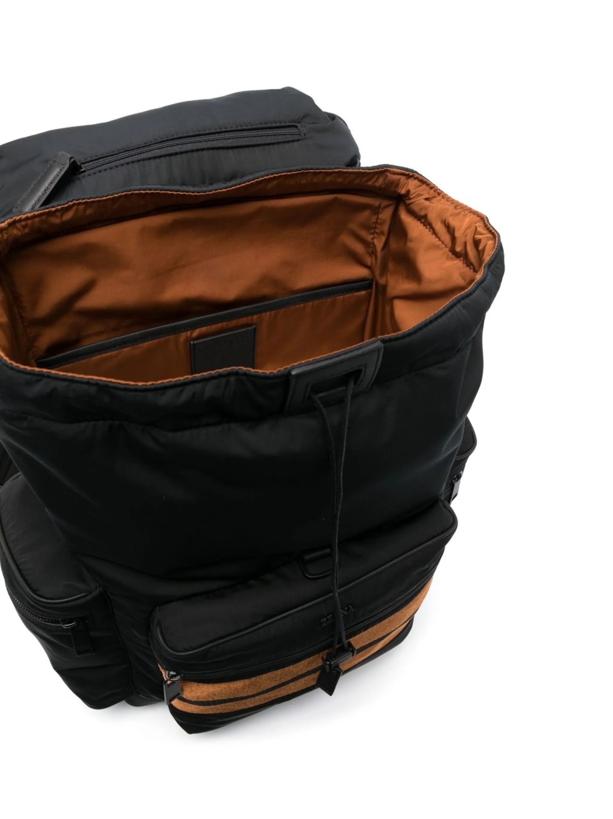 stripe-trim backpack
