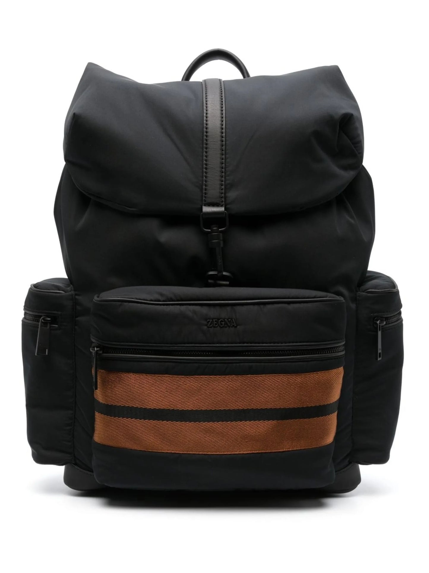 stripe-trim backpack