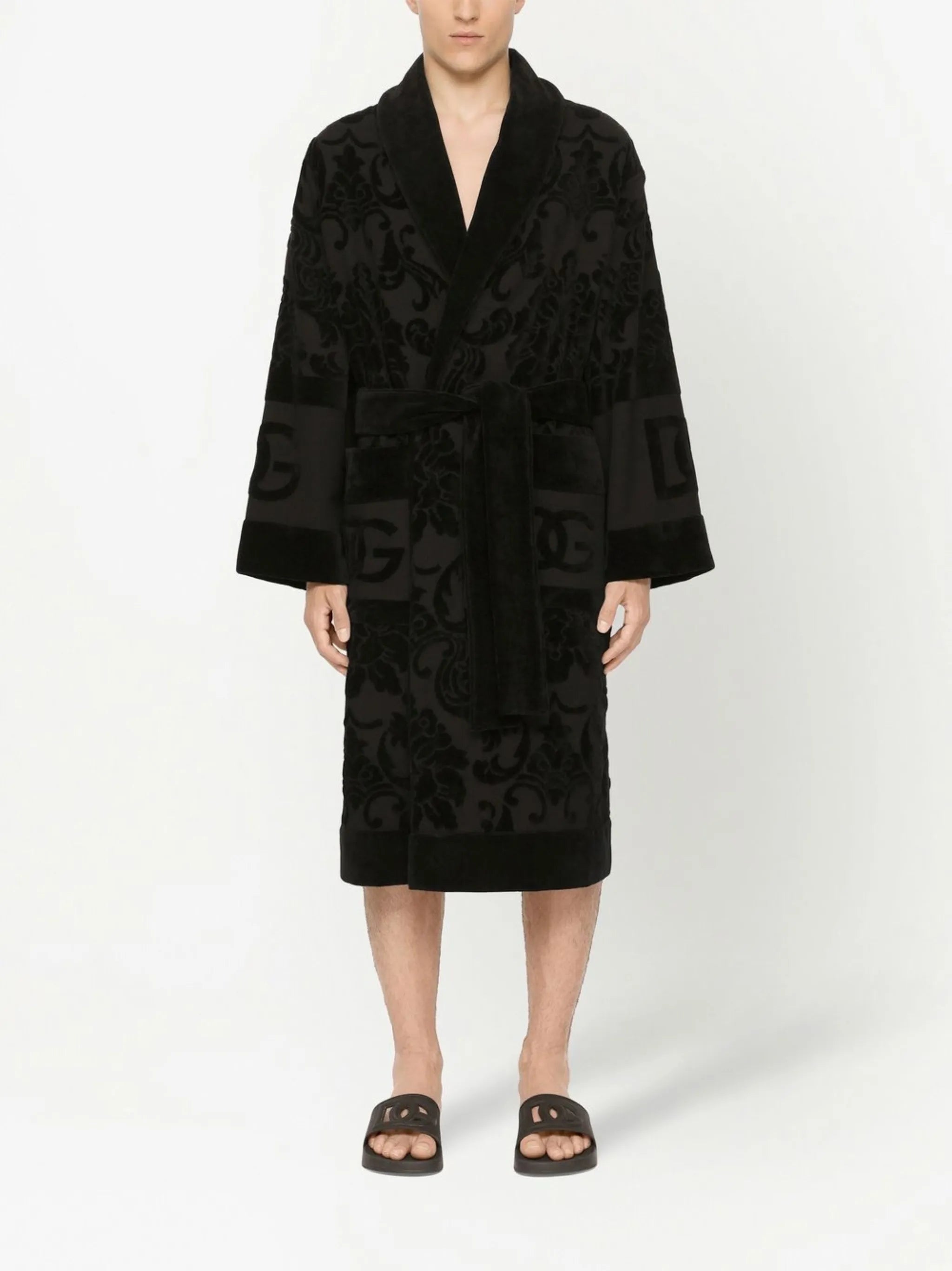 terry cotton jacquard bath robe