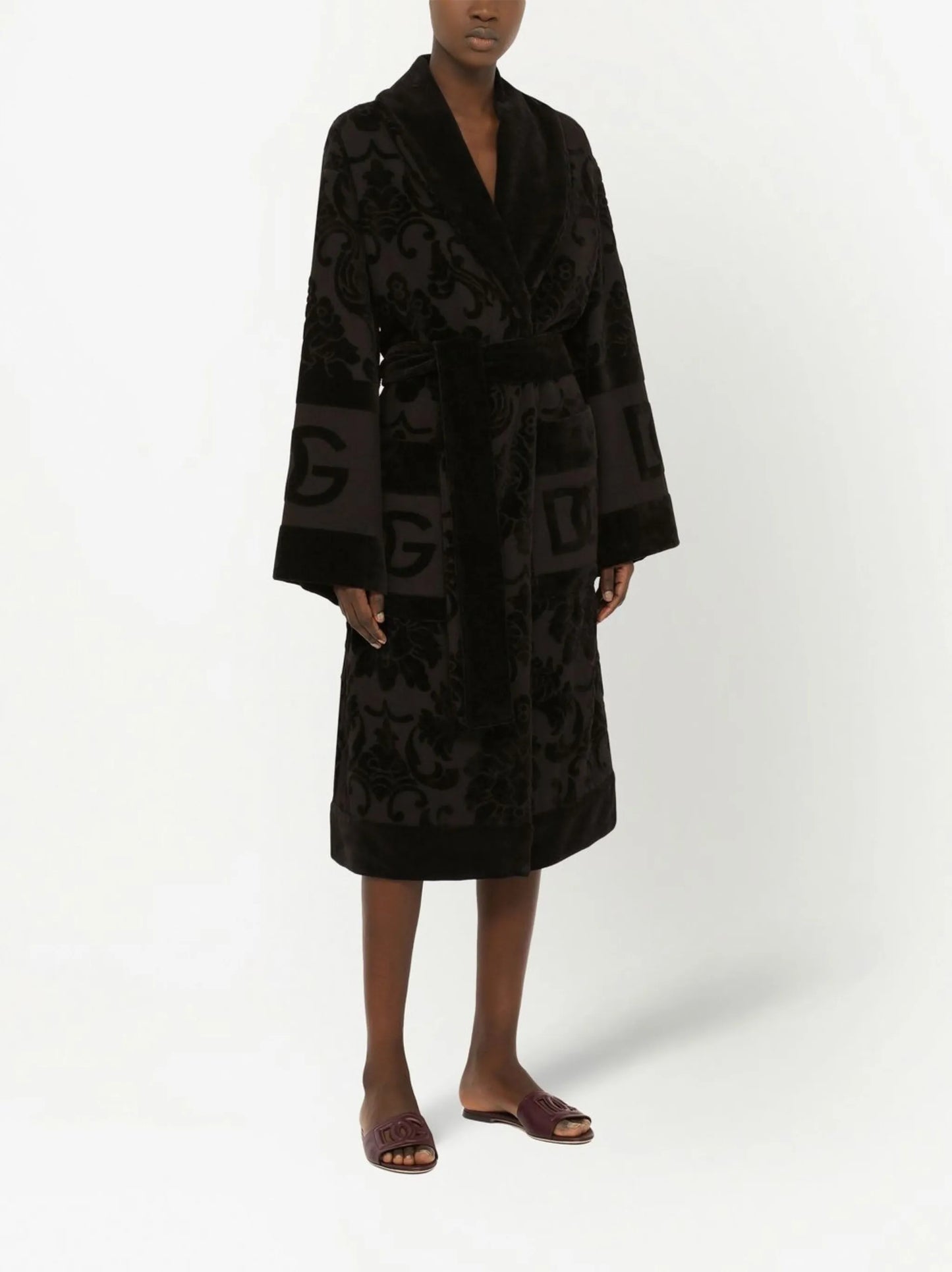 terry cotton jacquard bath robe