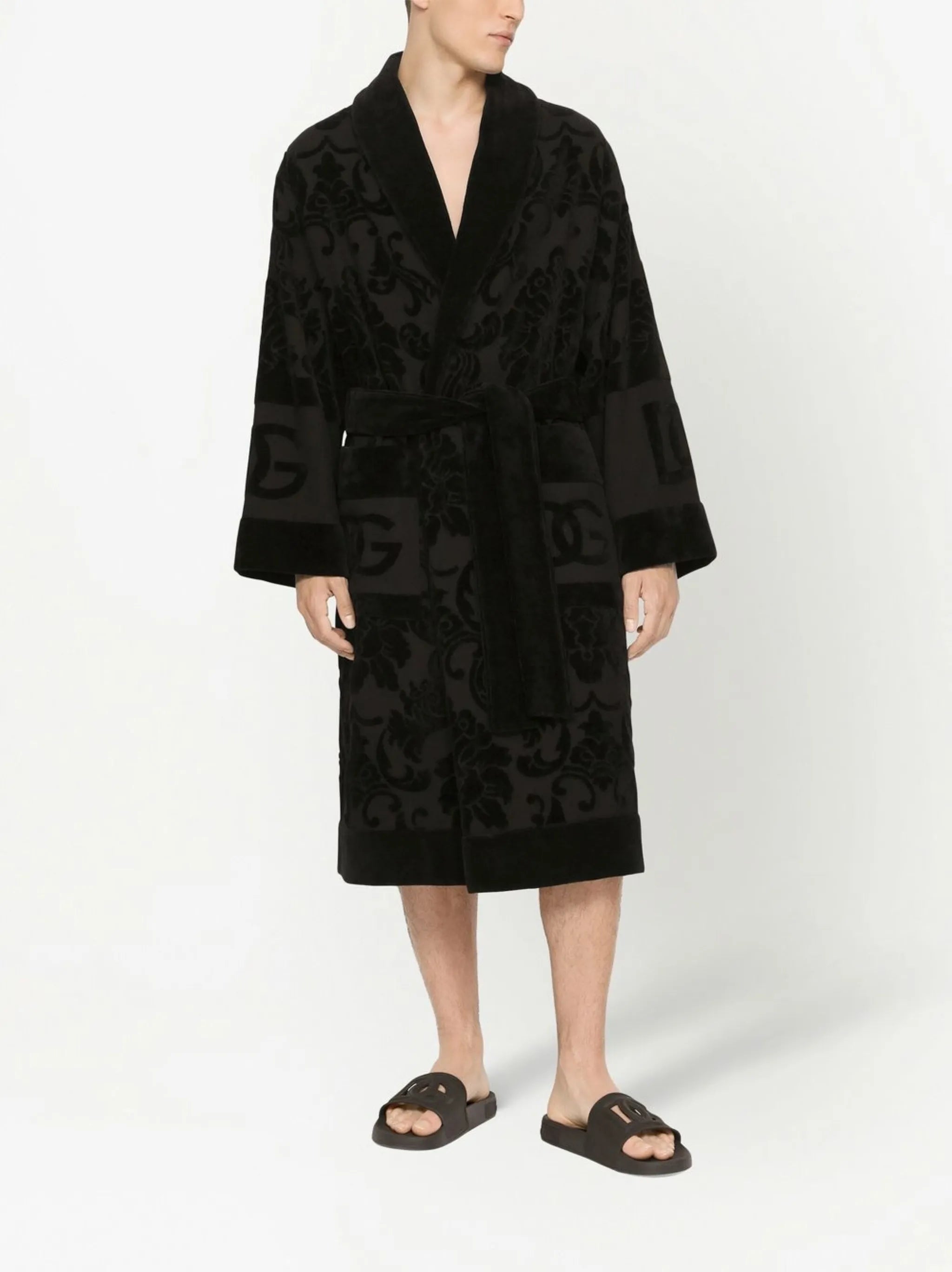terry cotton jacquard bath robe